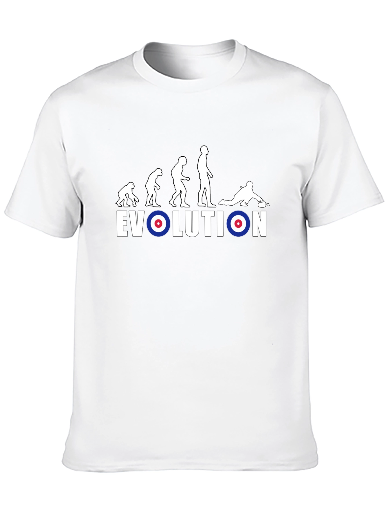 Evolution of Curling T-Shirt - Novelty Graphic Tee