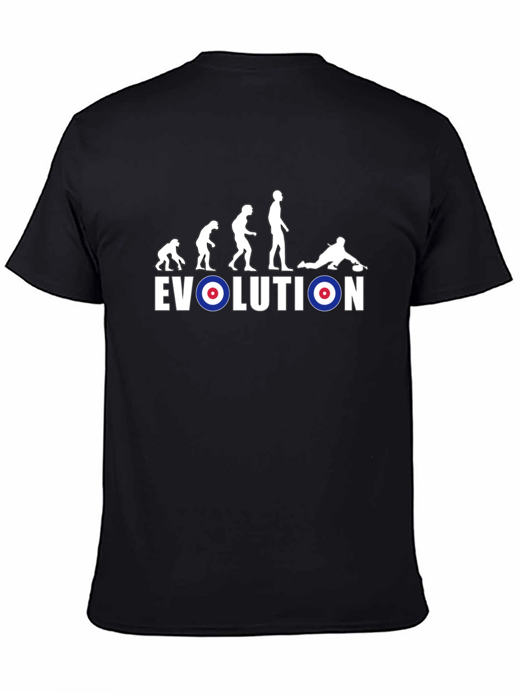 Evolution of Curling T-Shirt - Novelty Graphic Tee