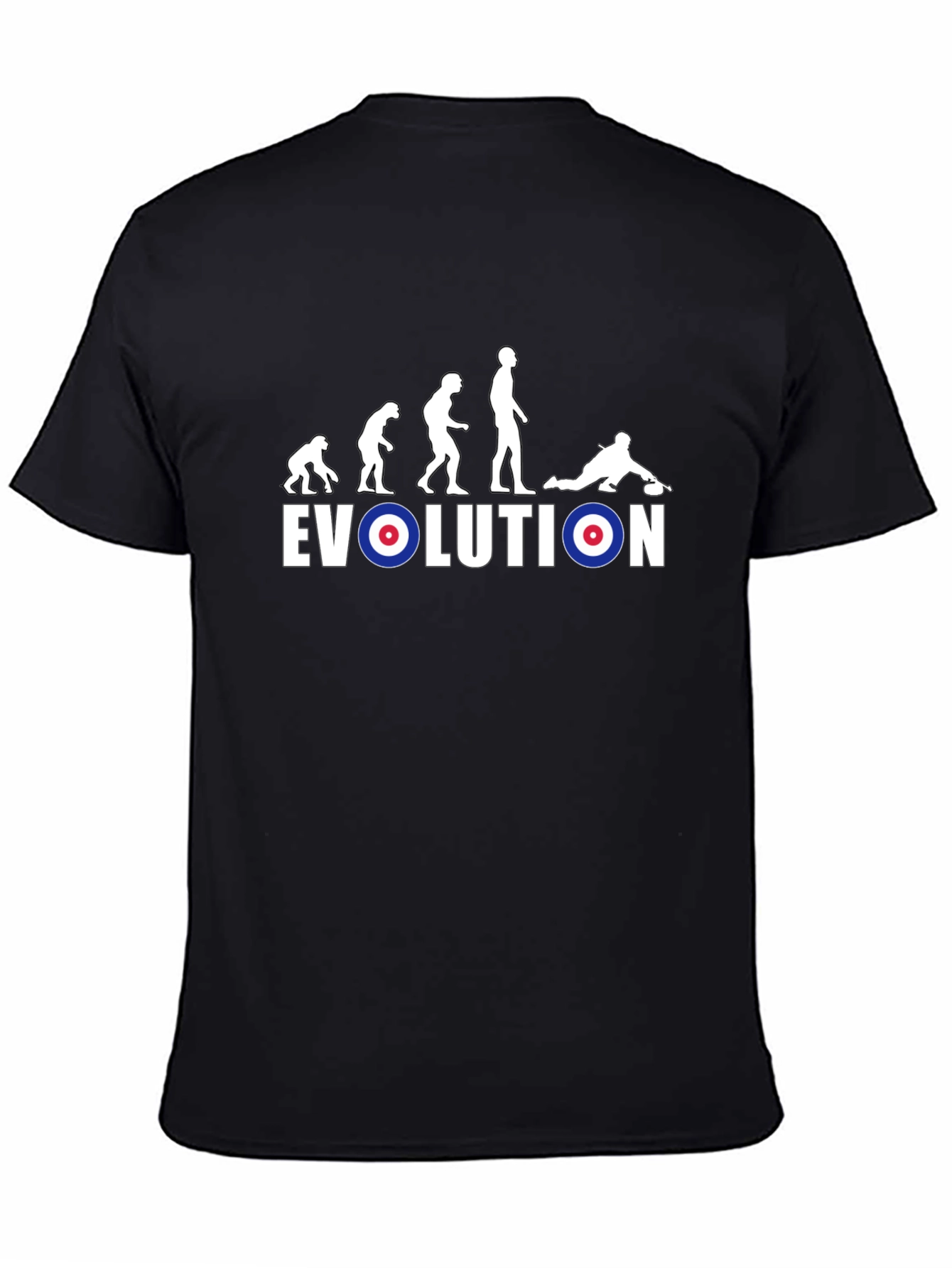 Evolution of Curling T-Shirt - Novelty Graphic Tee