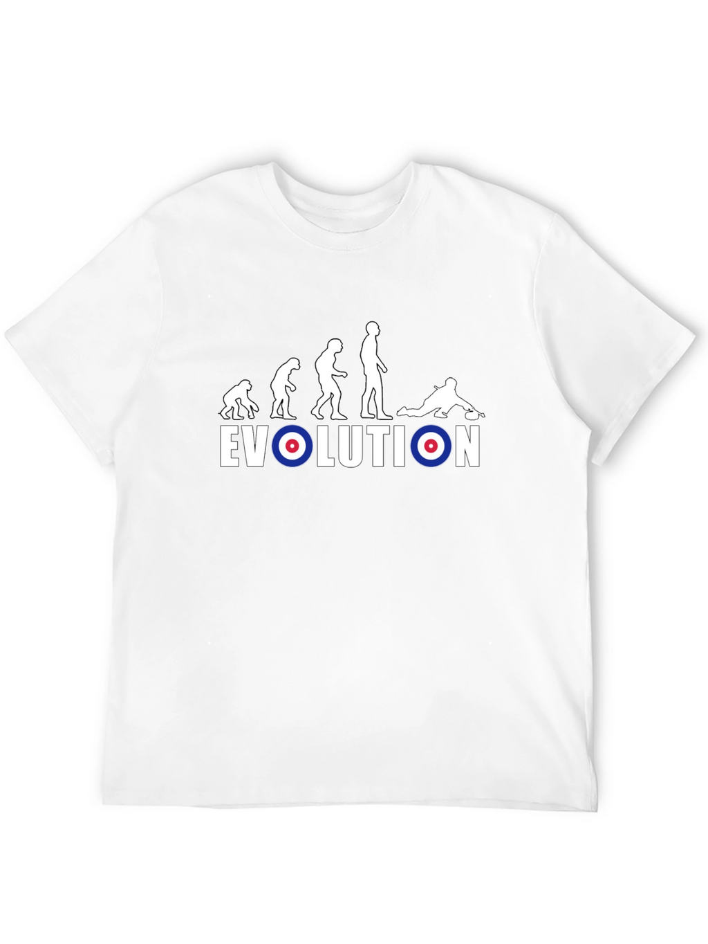 Evolution of Curling T-Shirt - Novelty Graphic Tee