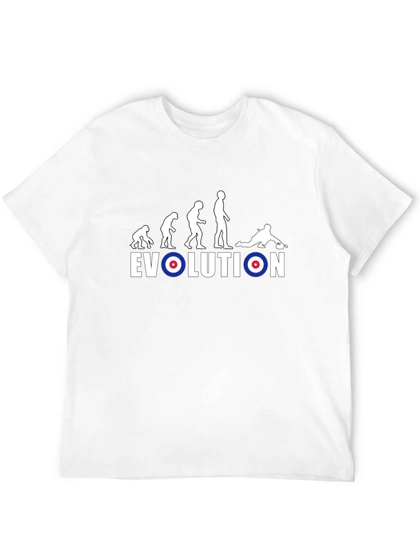 Evolution of Curling T-Shirt - Novelty Graphic Tee
