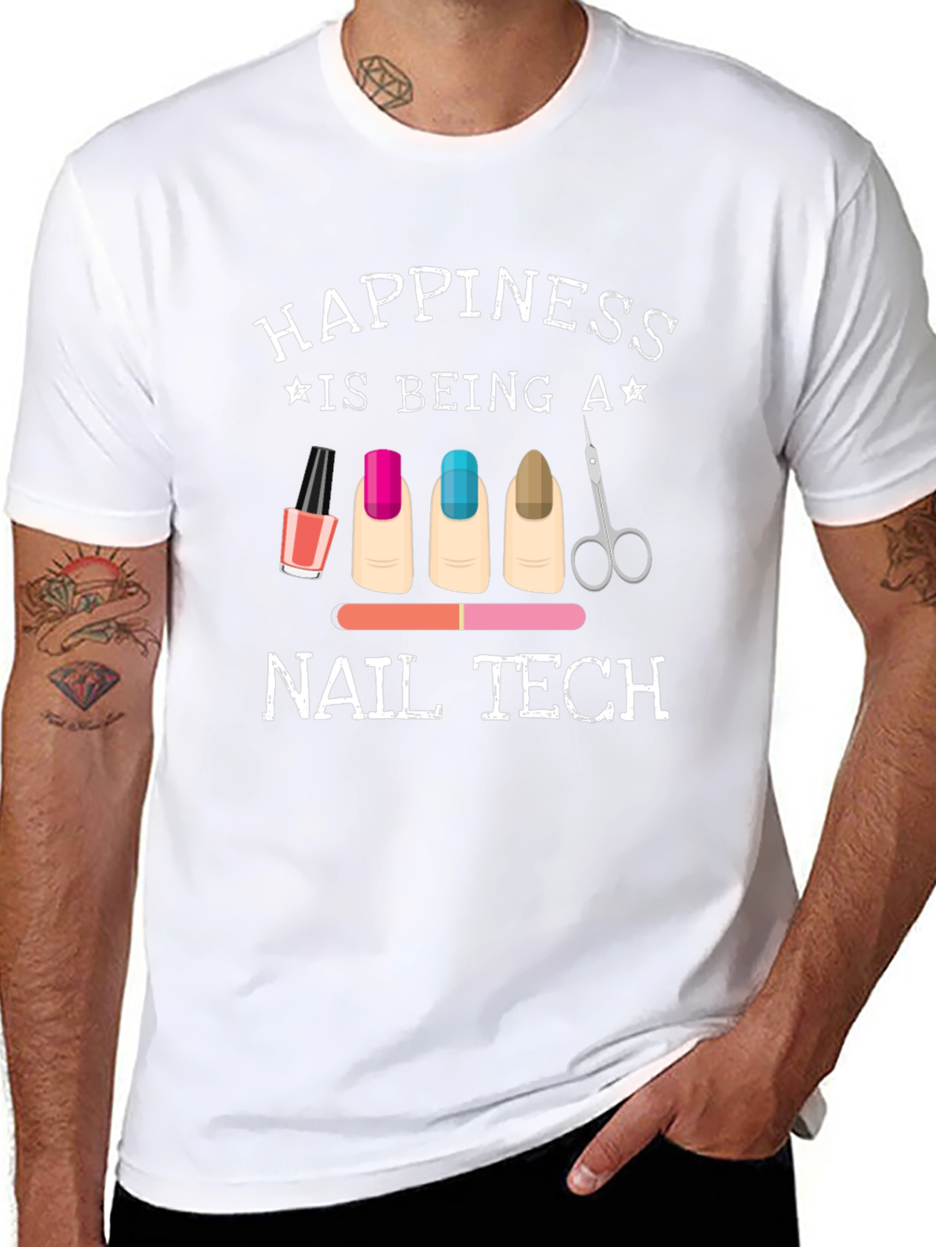 Happiness is Being a Nail Tech Graphic T-Shirt