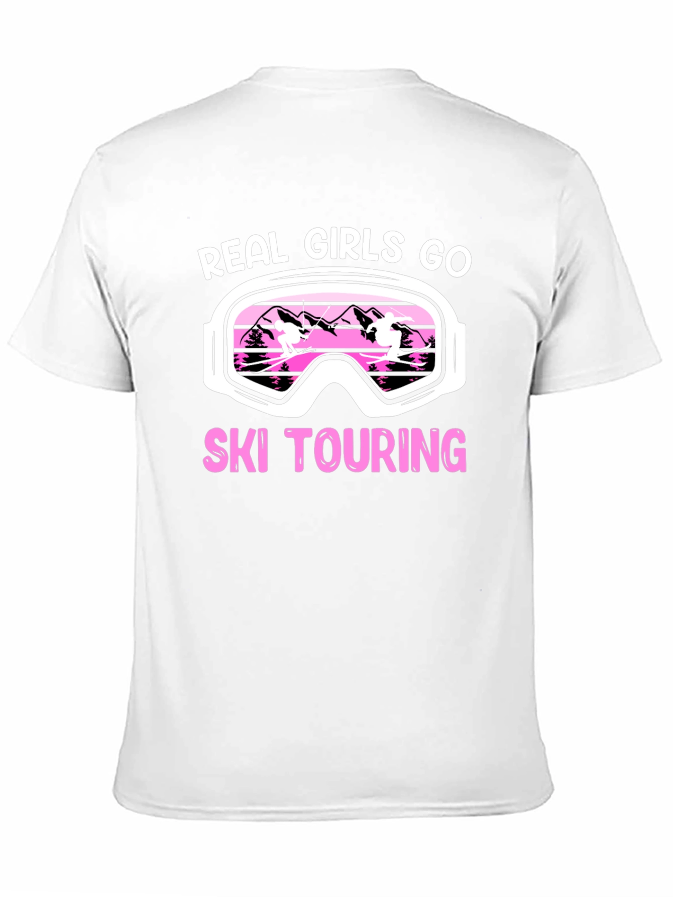 Real Girls Ski Touring Black Graphic T-Shirt