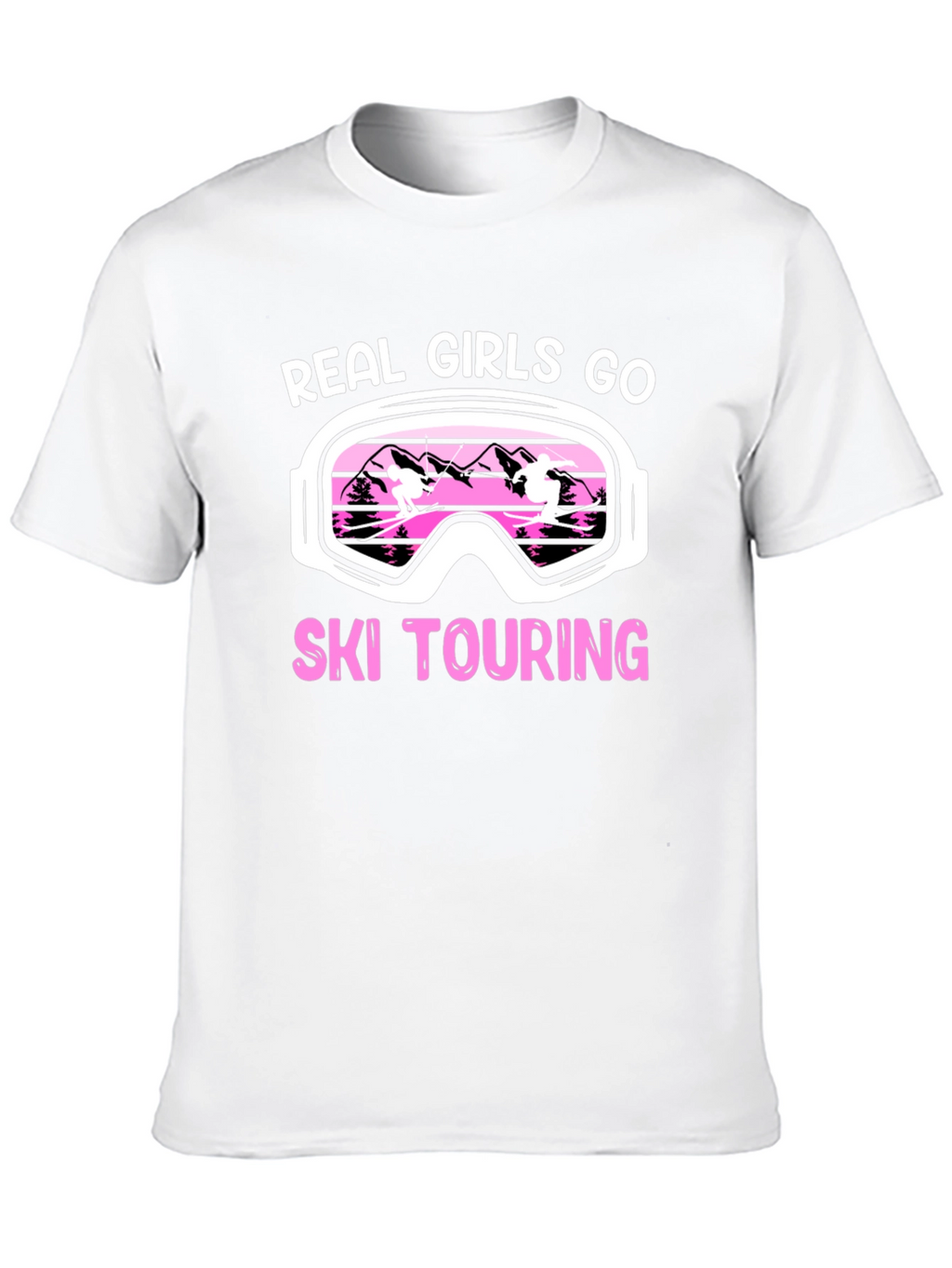 Real Girls Ski Touring Black Graphic T-Shirt
