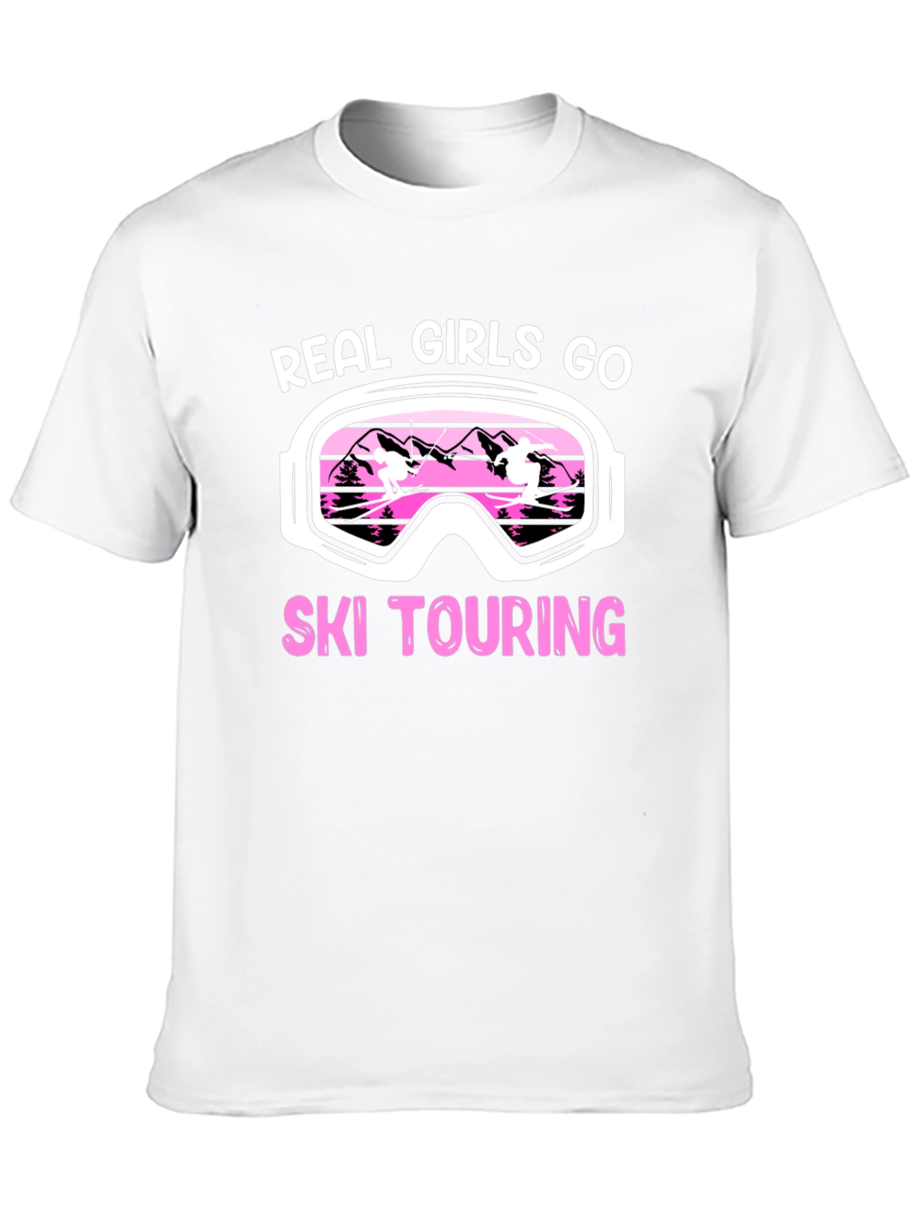 Real Girls Ski Touring Black Graphic T-Shirt