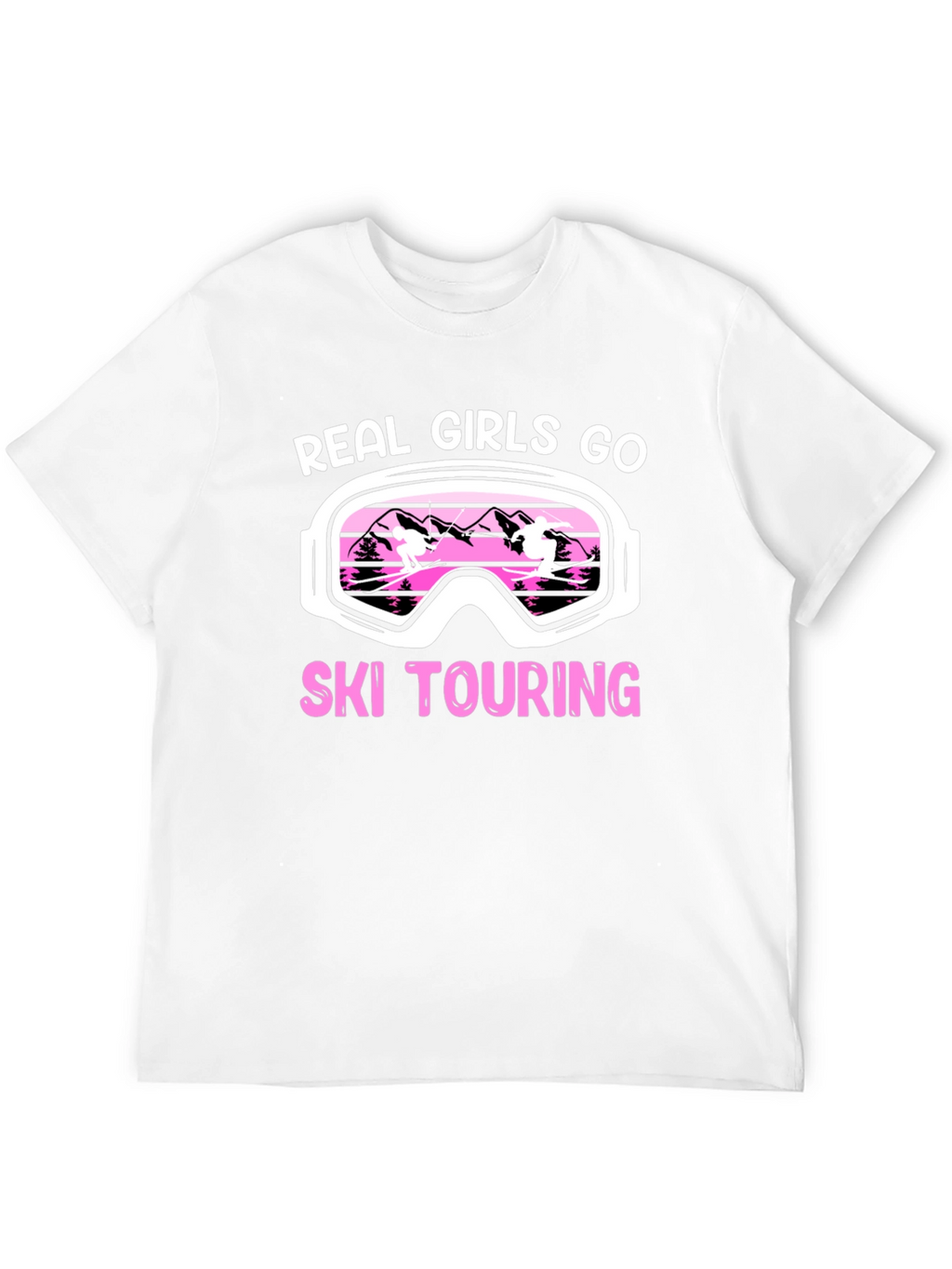 Real Girls Ski Touring Black Graphic T-Shirt