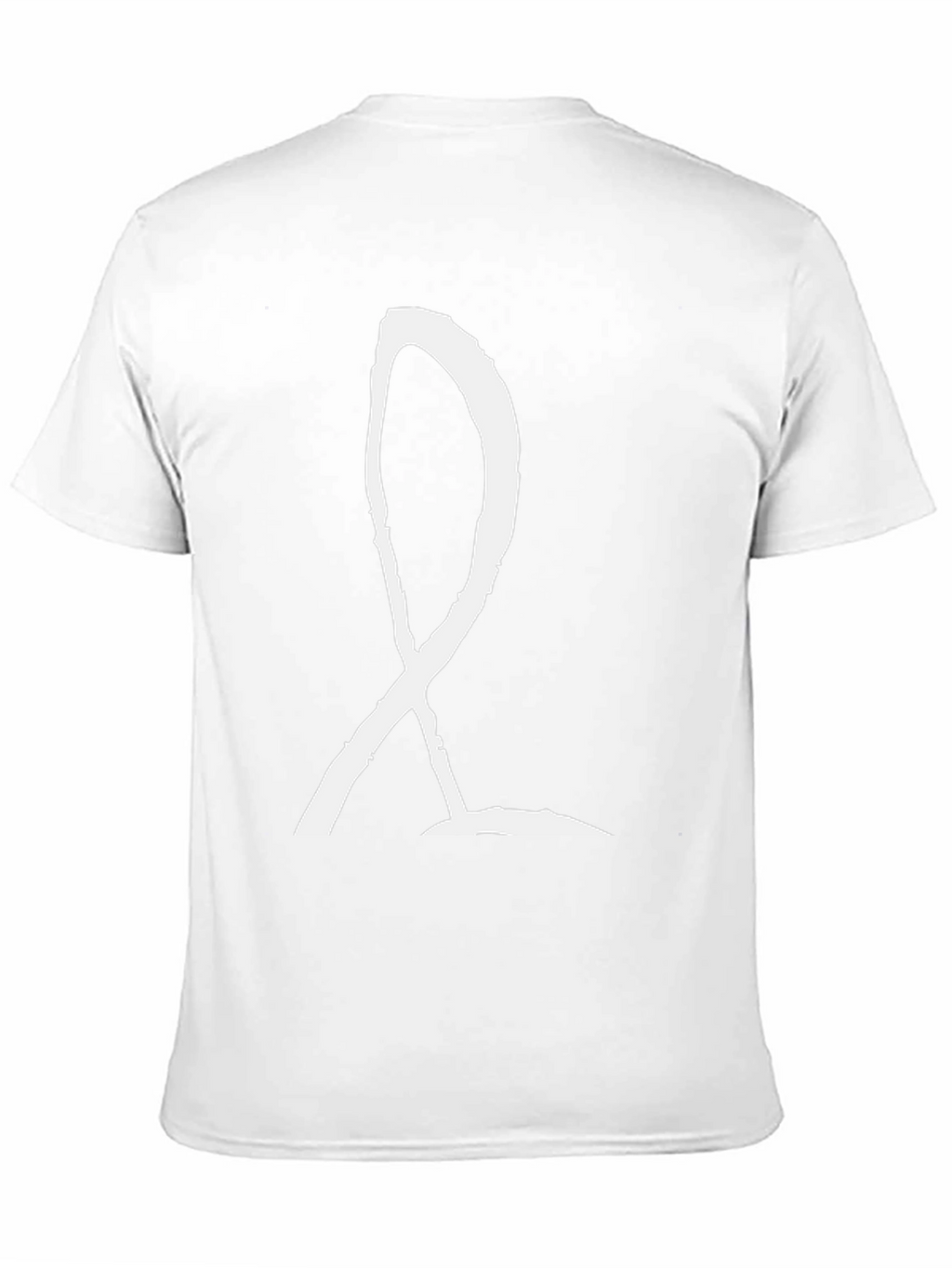 Black T-Shirt with White Symbol Graphic