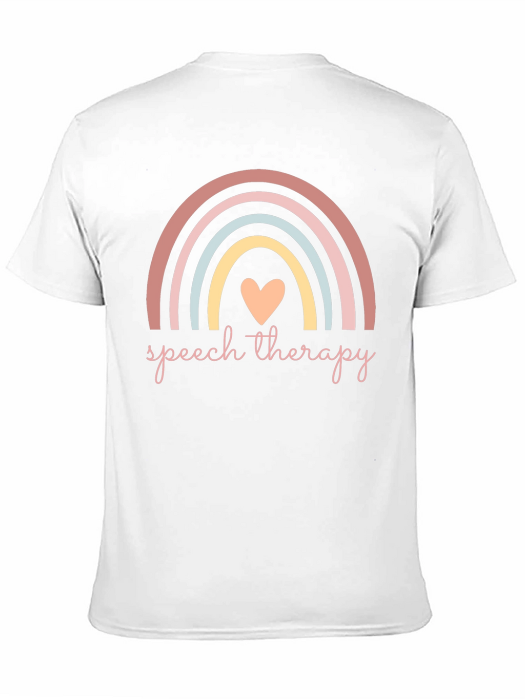 Speech Therapy Rainbow Heart Graphic Tee