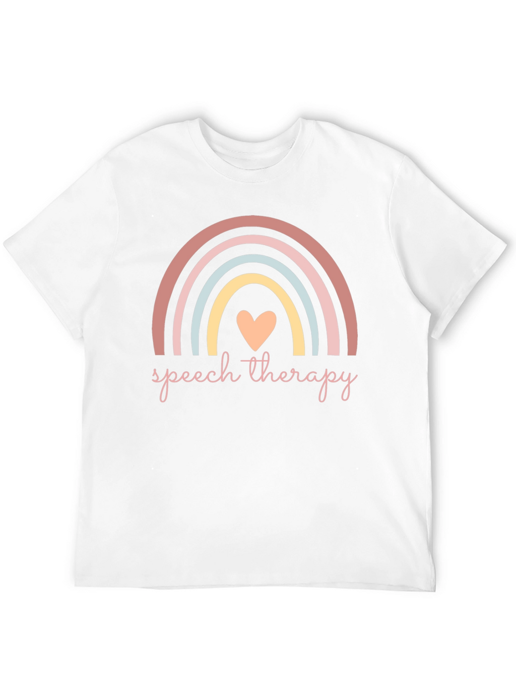 Speech Therapy Rainbow Heart Graphic Tee