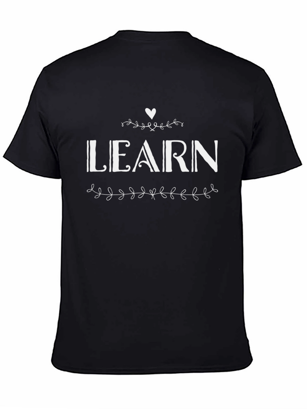 Learn Graphic Tee - Stylish Black T-Shirt