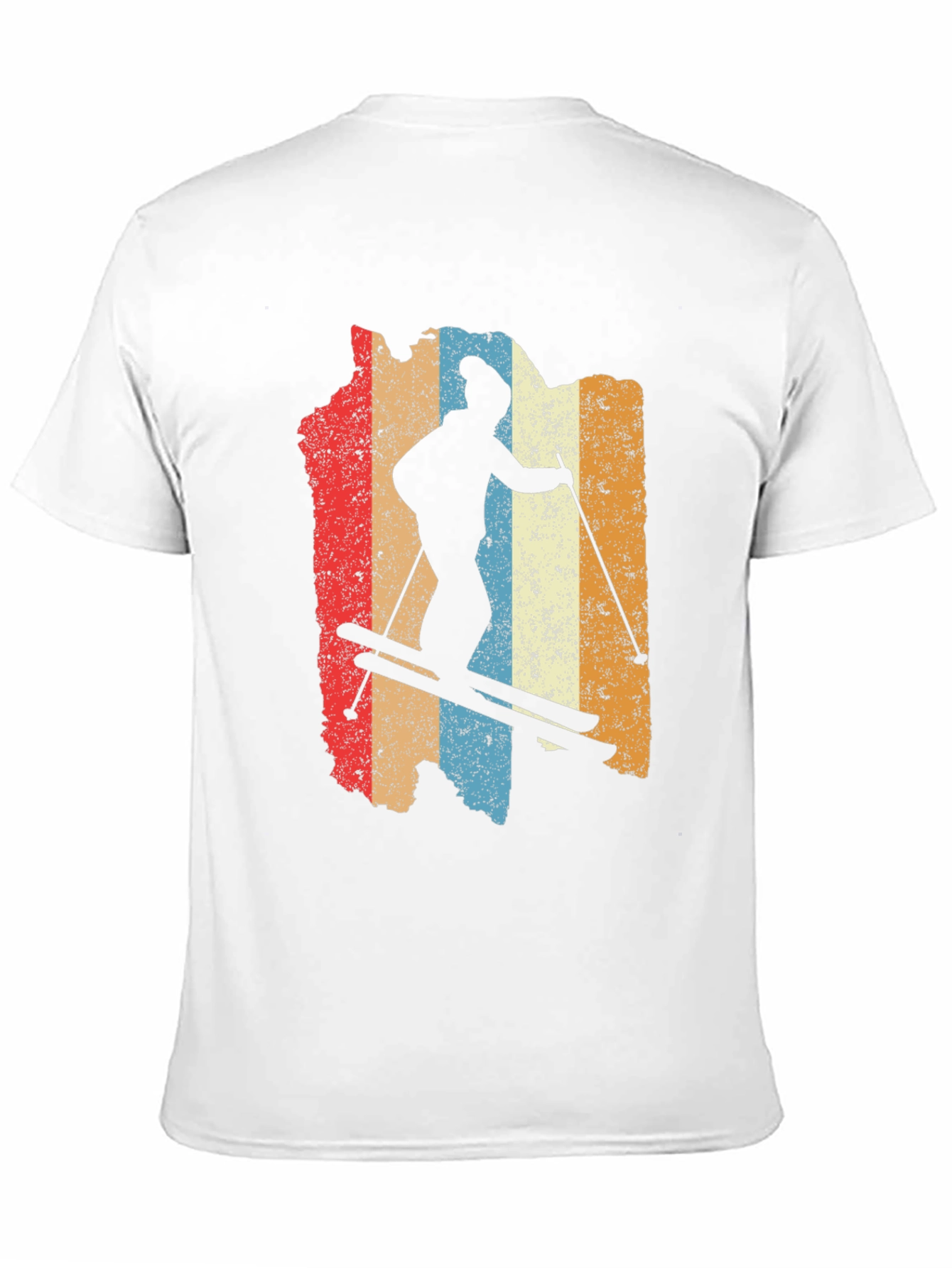 Retro Ski Silhouette Graphic Tee - Black