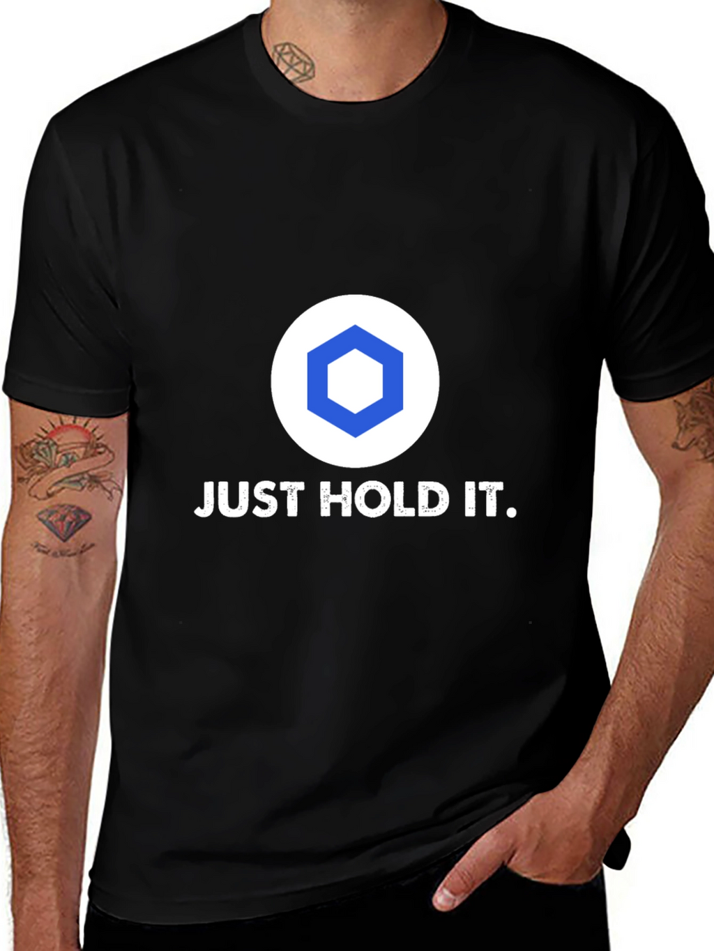 Just Hold It Crypto T-Shirt - Black