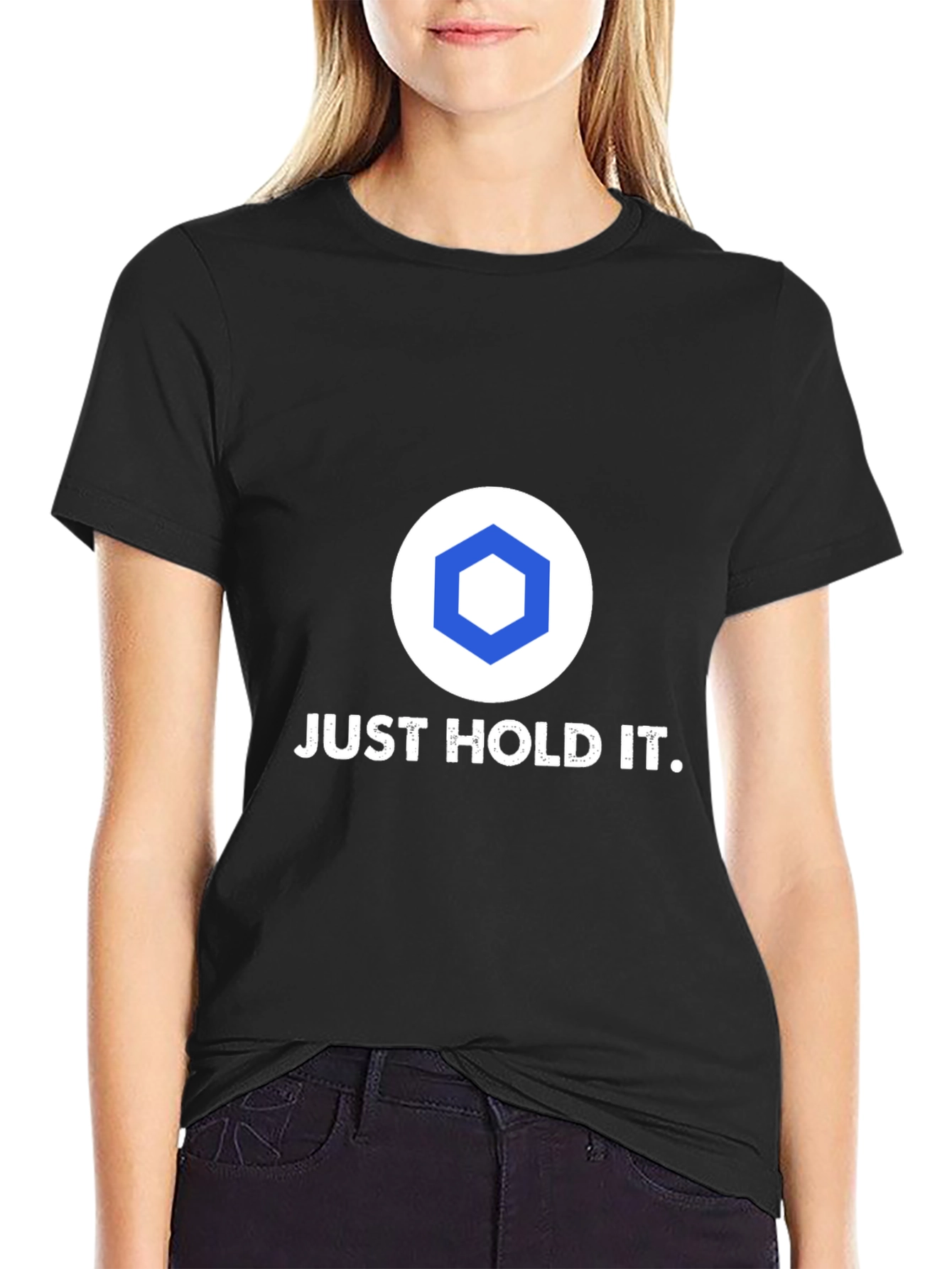 Just Hold It Crypto T-Shirt - Black
