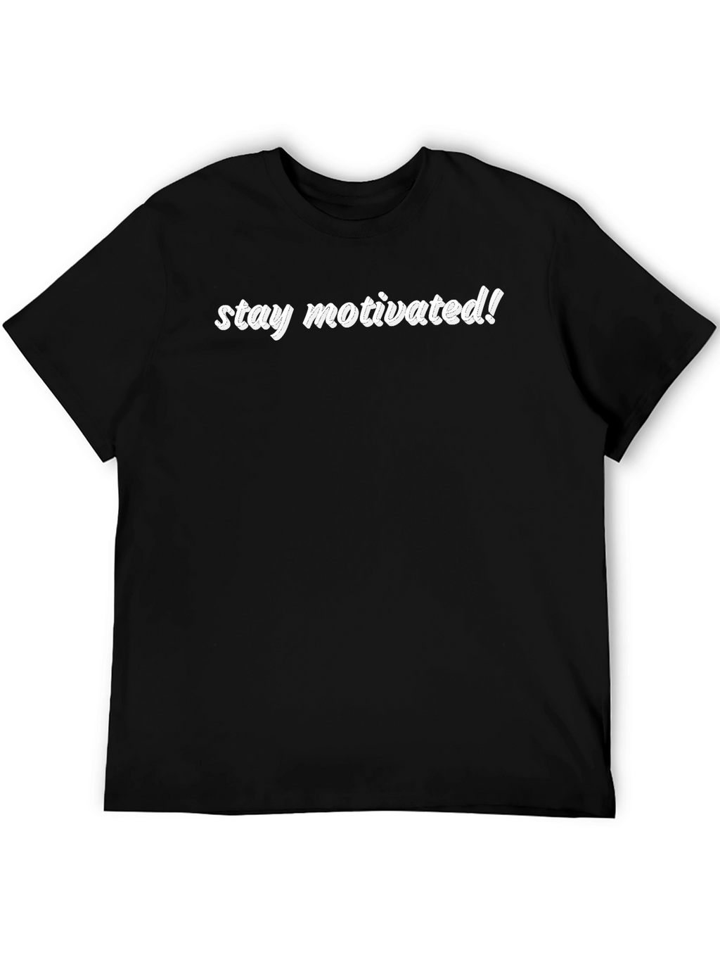 Stay Motivated! Black Graphic Tee