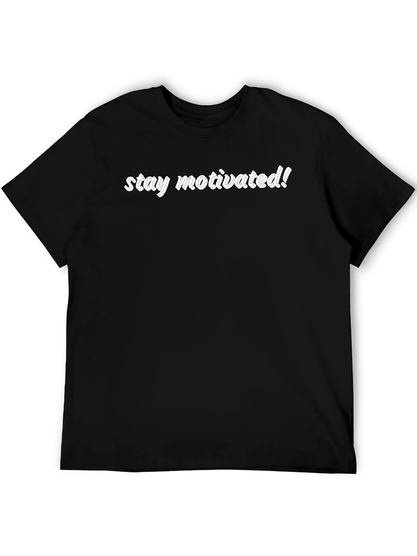 Stay Motivated! Black Graphic Tee