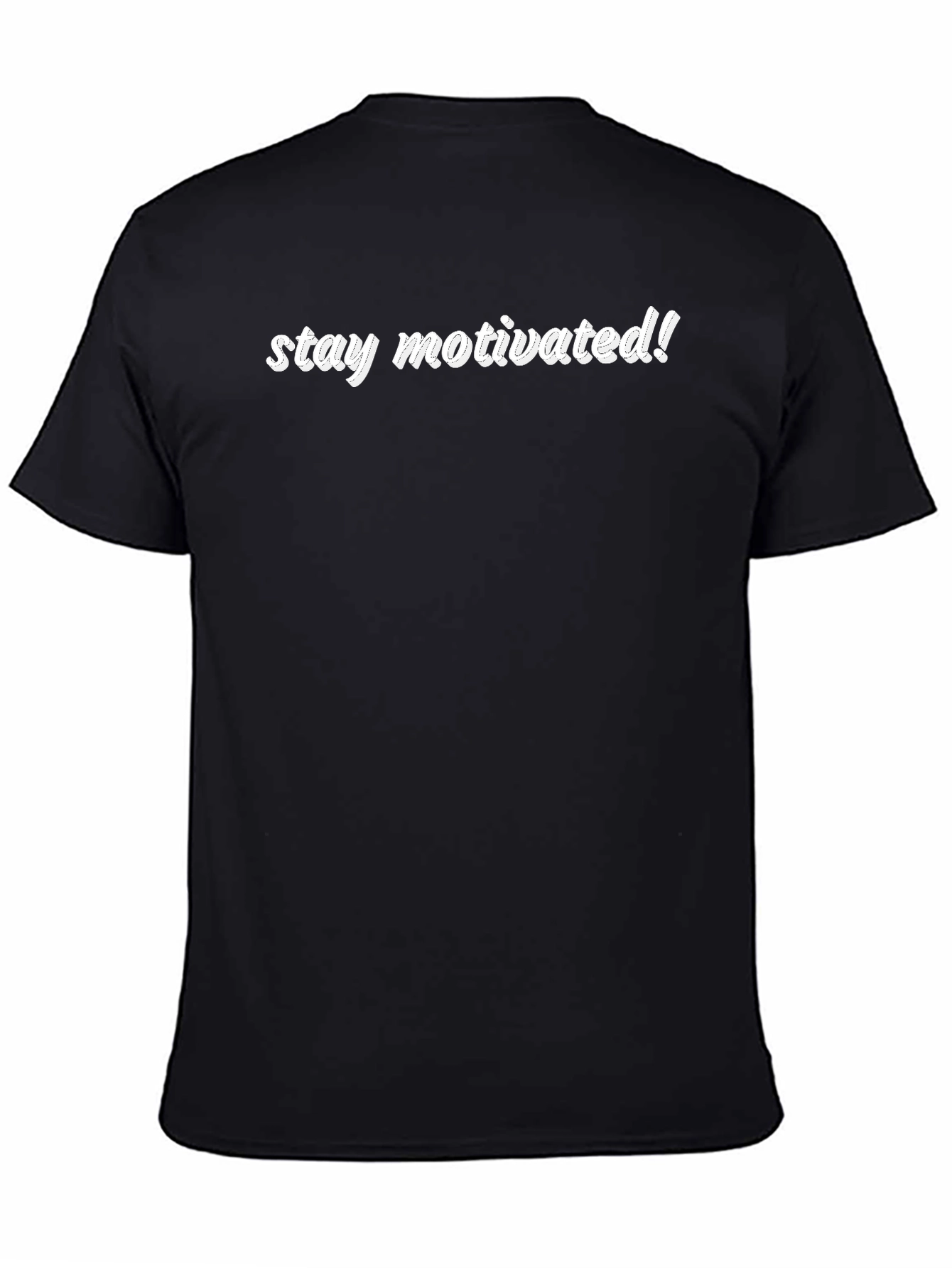Stay Motivated! Black Graphic Tee