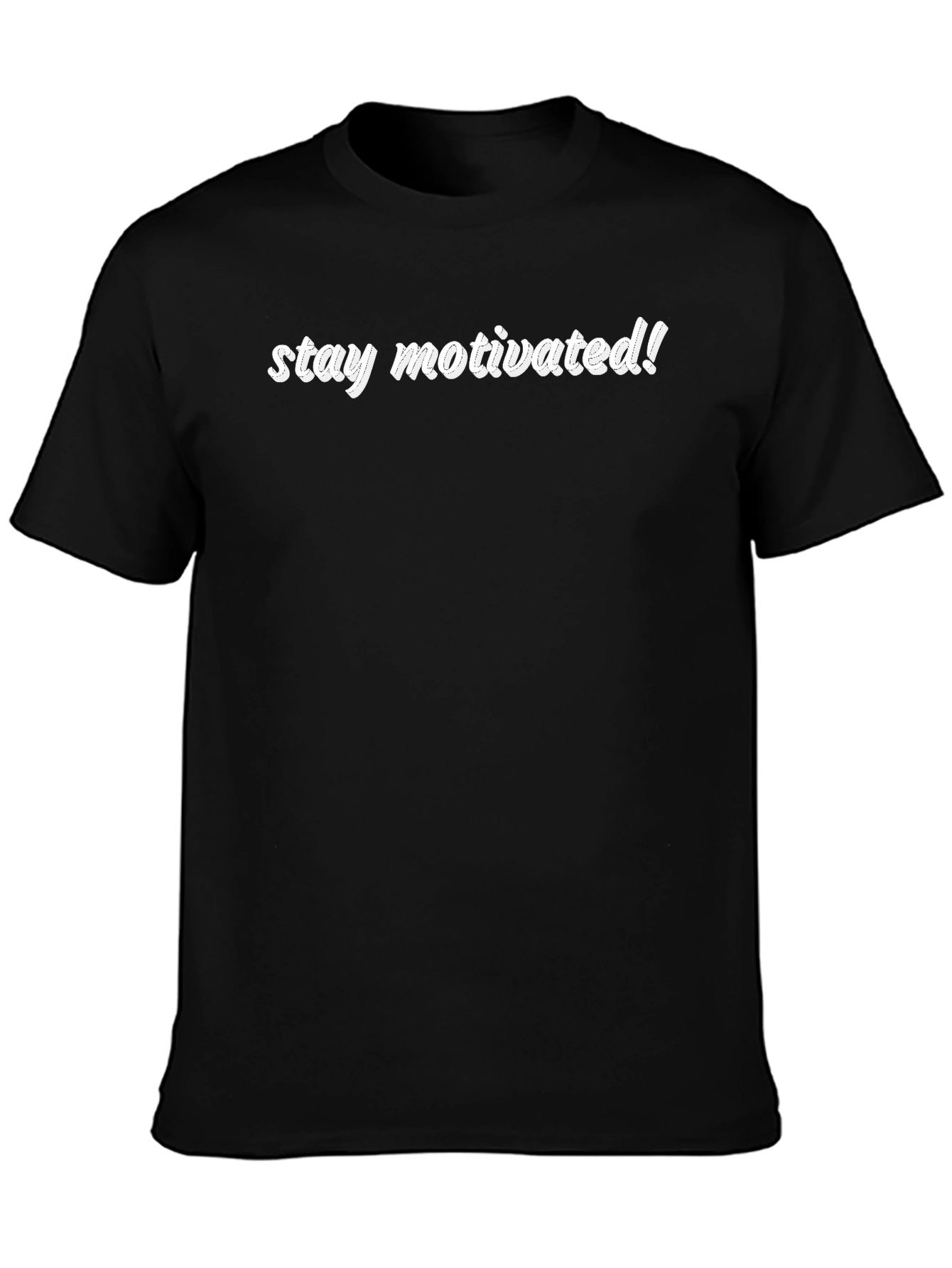 Stay Motivated! Black Graphic Tee