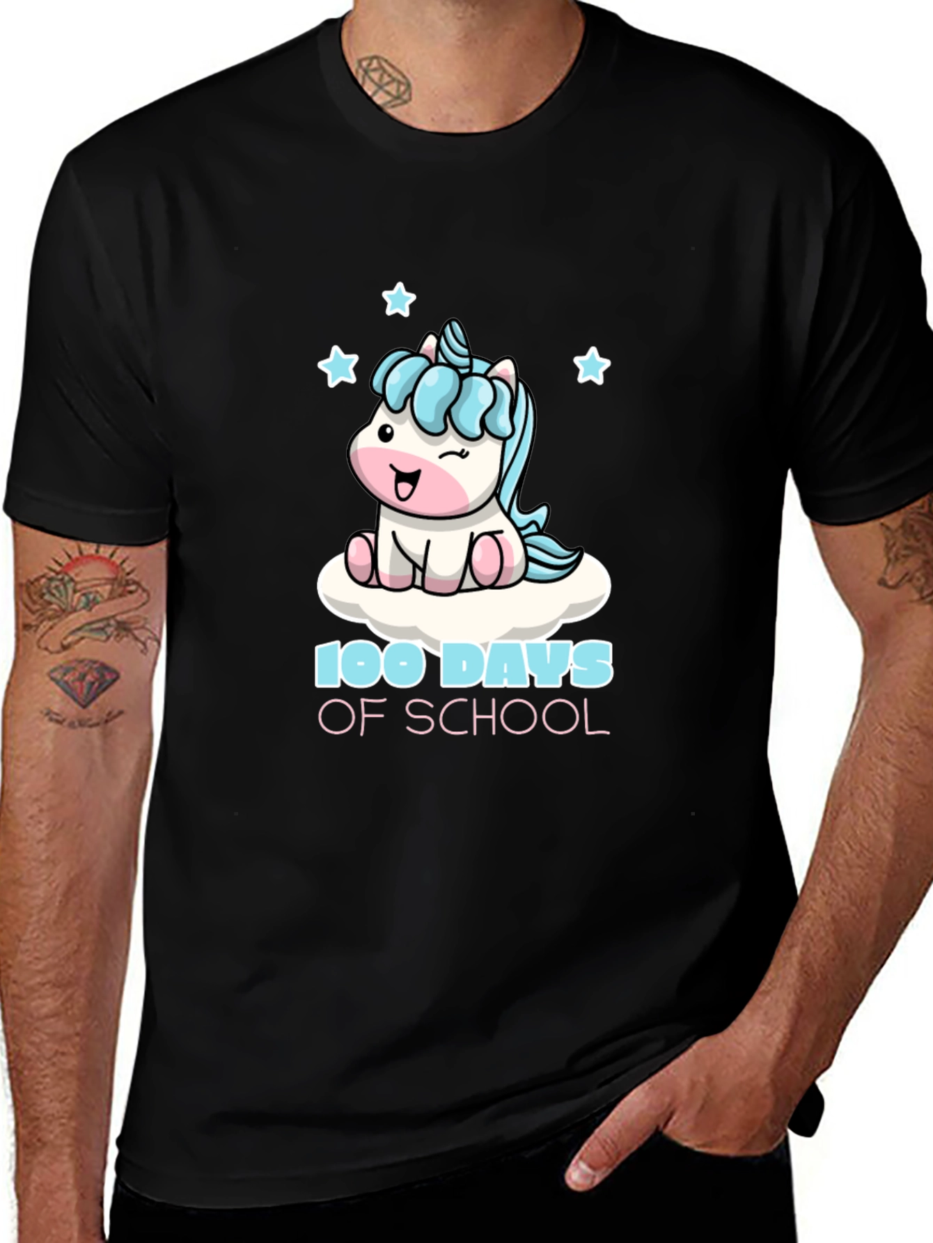 100 Days of School Unicorn Graphic Tee