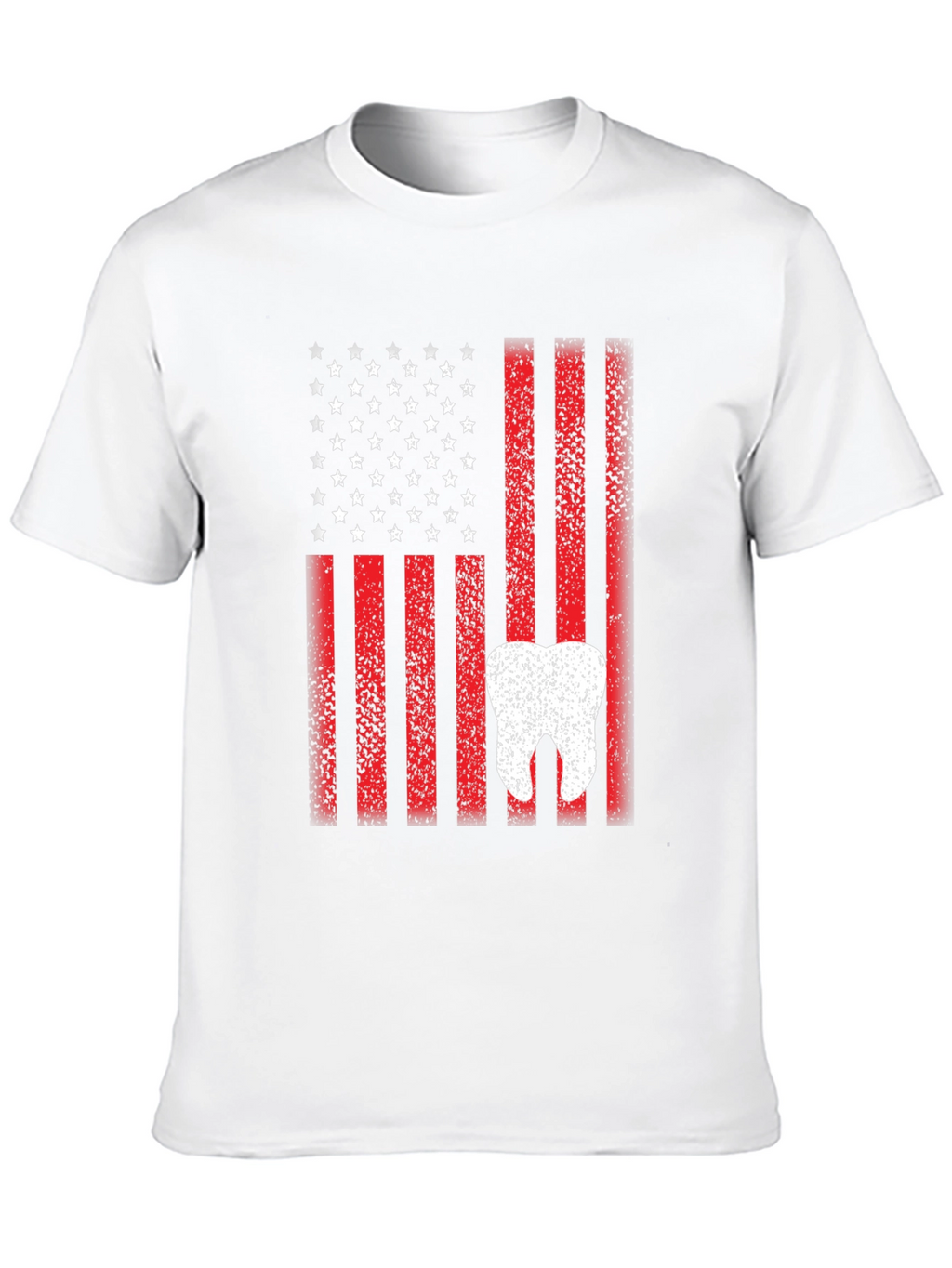 American Flag Tooth Graphic T-Shirt