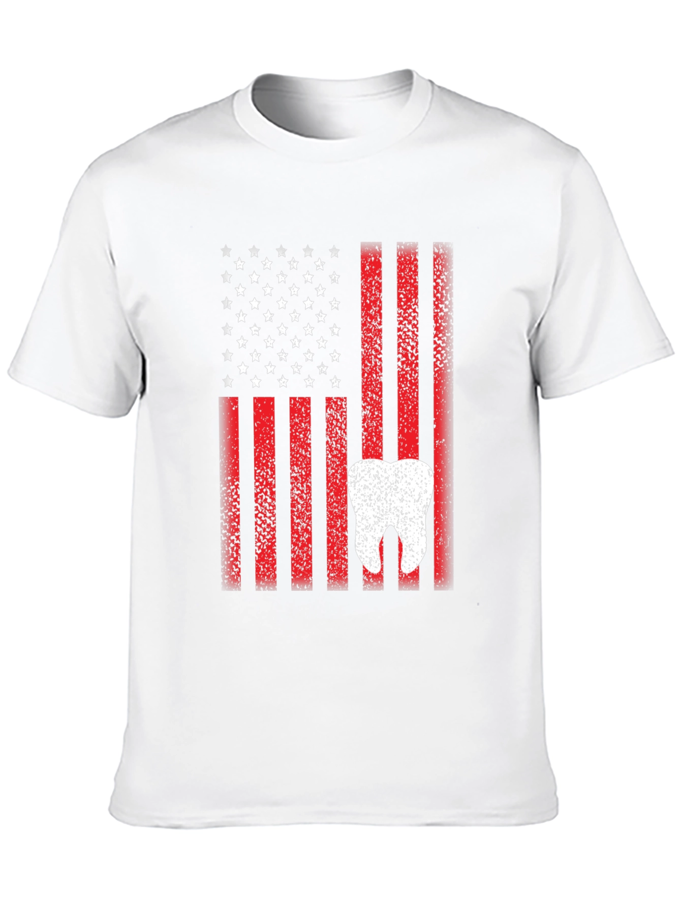 American Flag Tooth Graphic T-Shirt