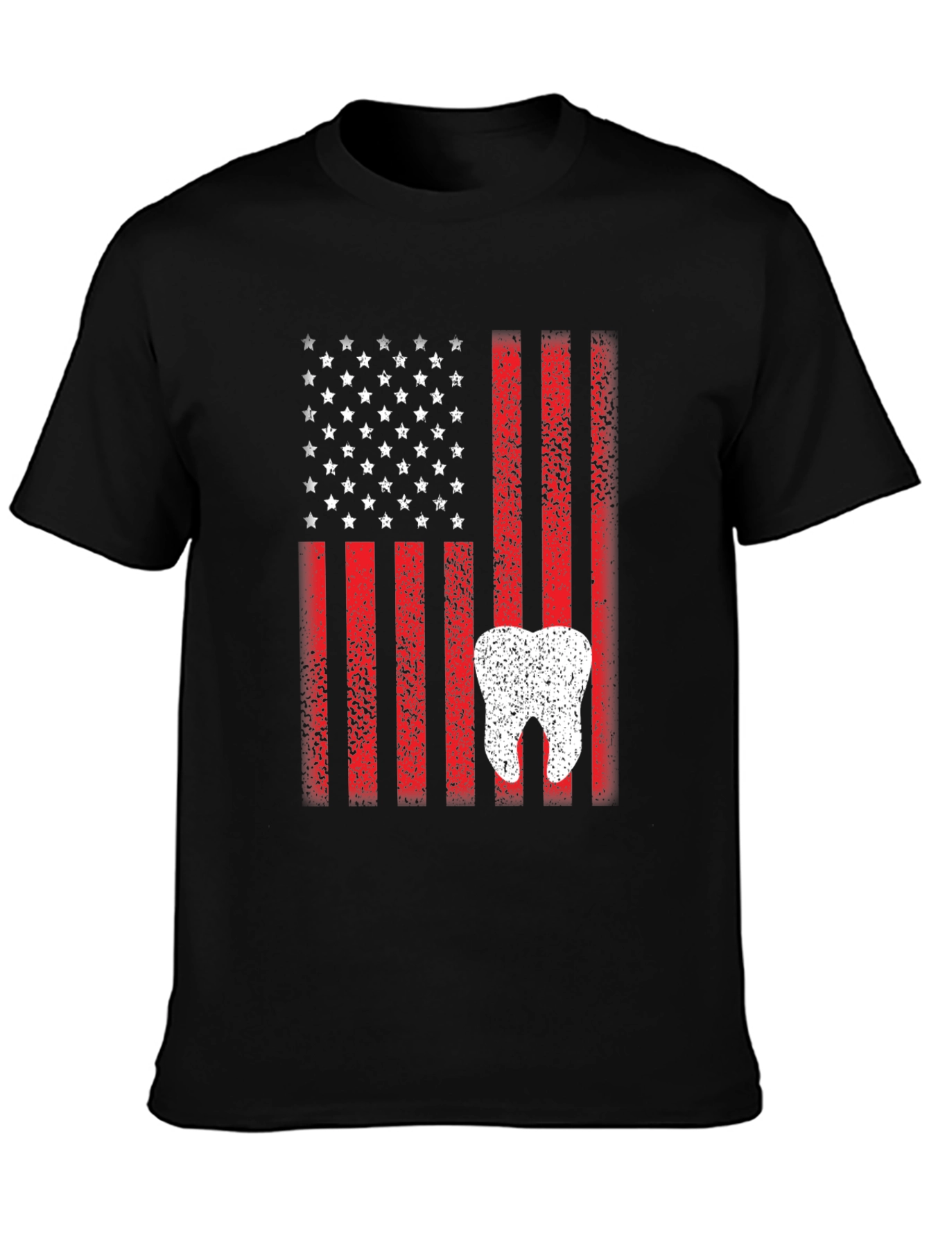 American Flag Tooth Graphic T-Shirt