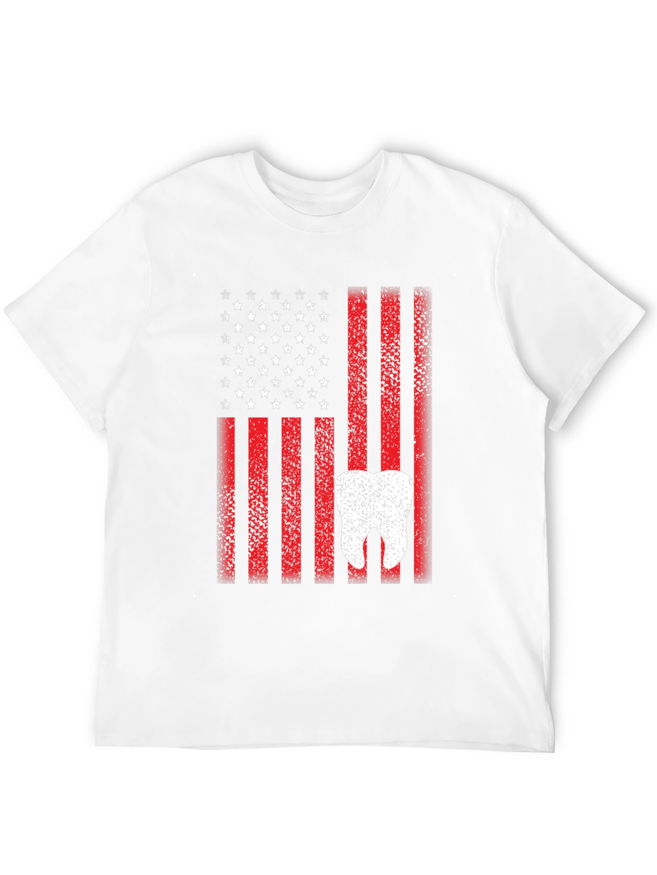 American Flag Tooth Graphic T-Shirt