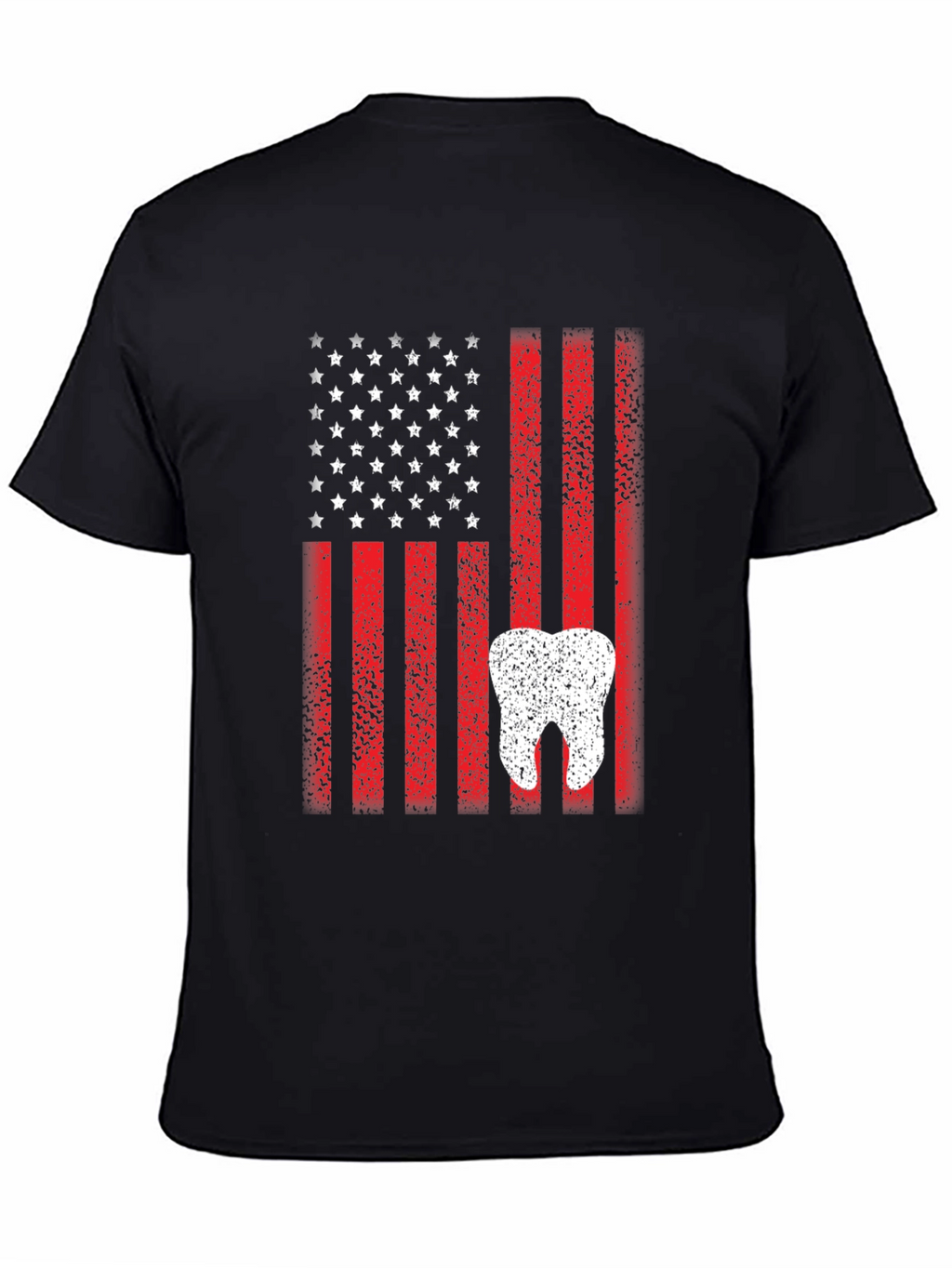 American Flag Tooth Graphic T-Shirt