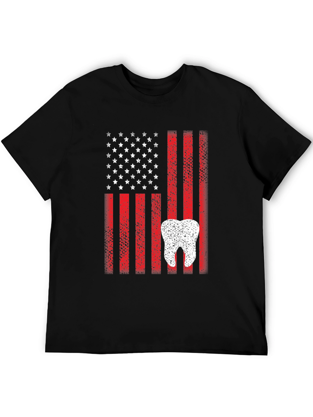 American Flag Tooth Graphic T-Shirt