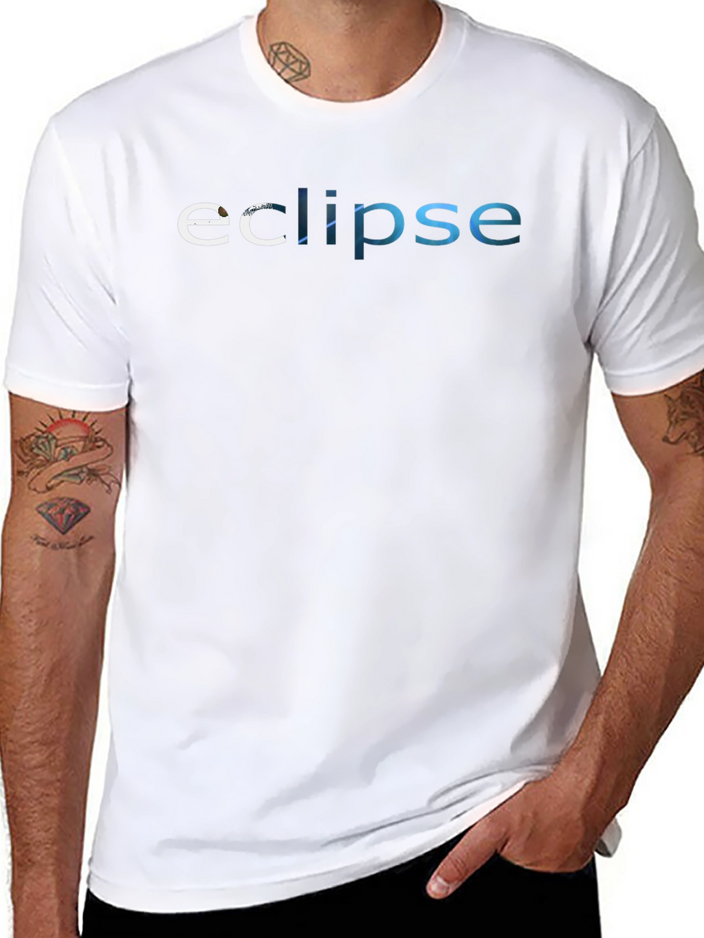 Eclipse Graphic Tee - Stylish Mens Black T-Shirt