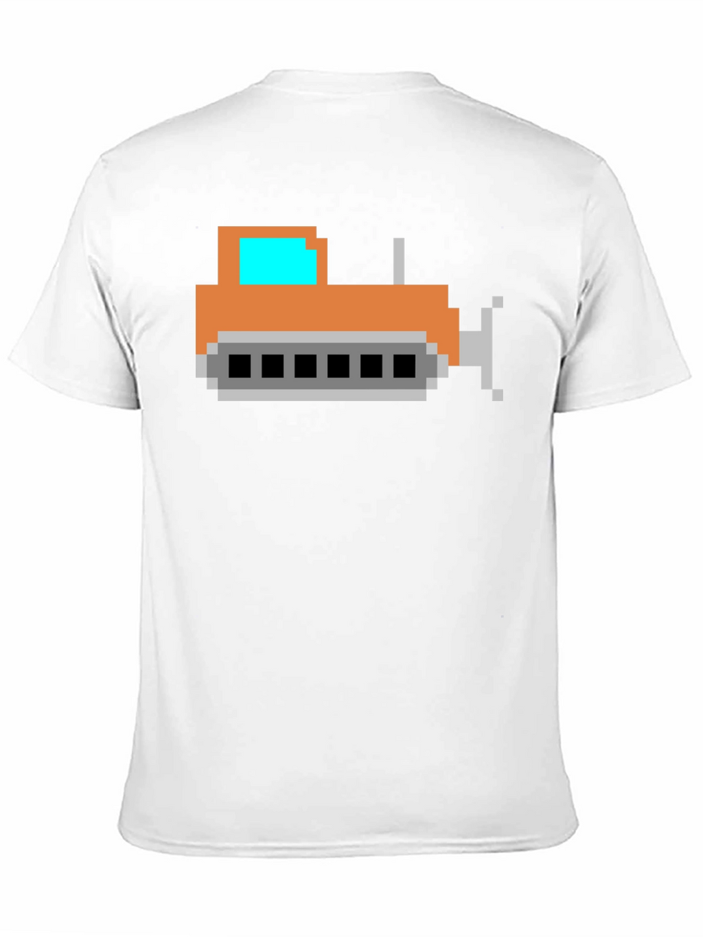 Pixel Bulldozer T-Shirt - Black Cotton Tee