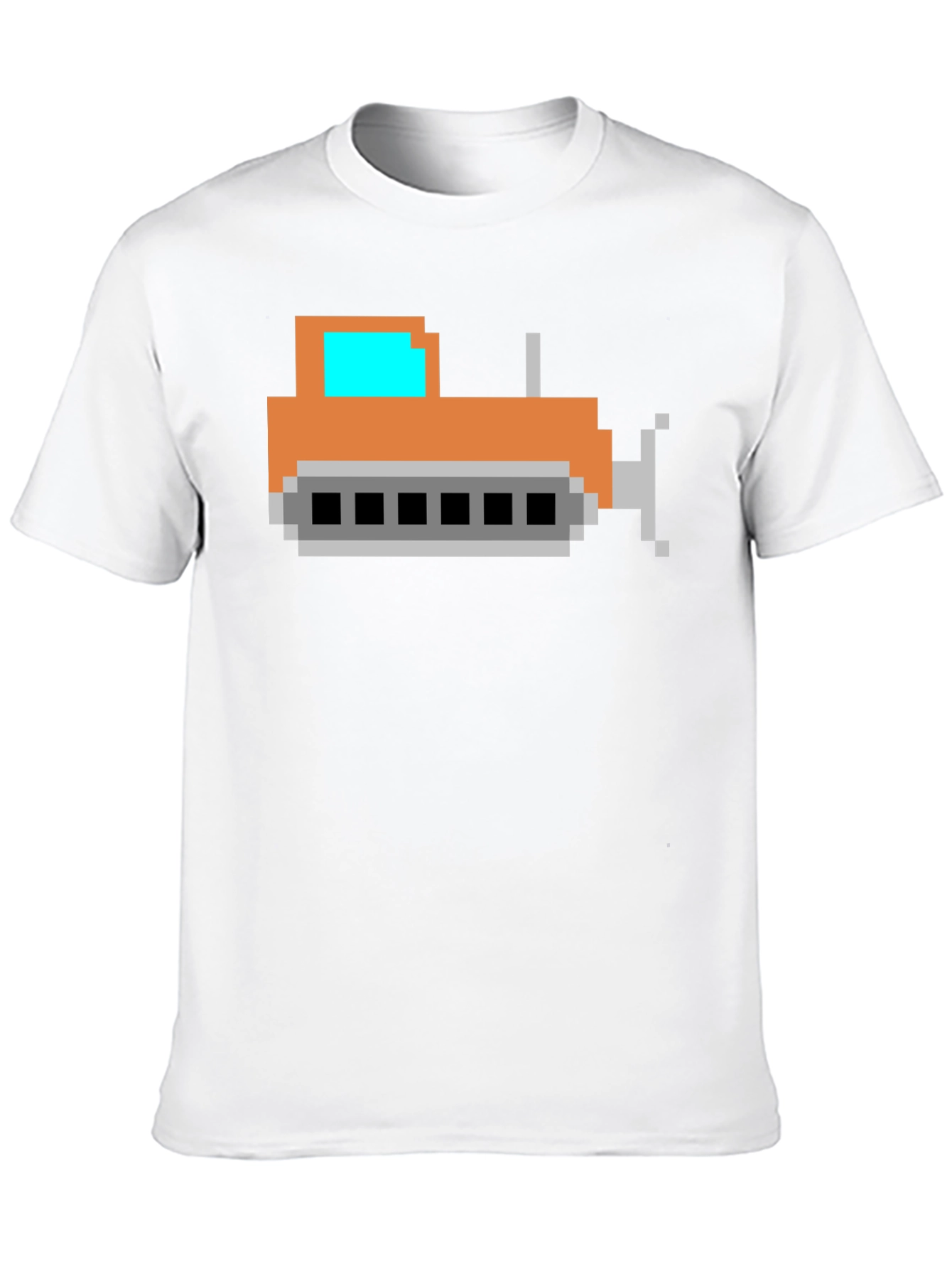 Pixel Bulldozer T-Shirt - Black Cotton Tee
