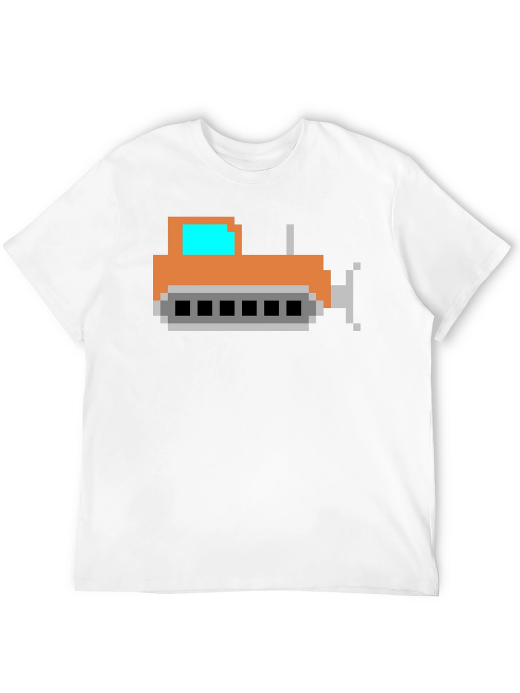 Pixel Bulldozer T-Shirt - Black Cotton Tee