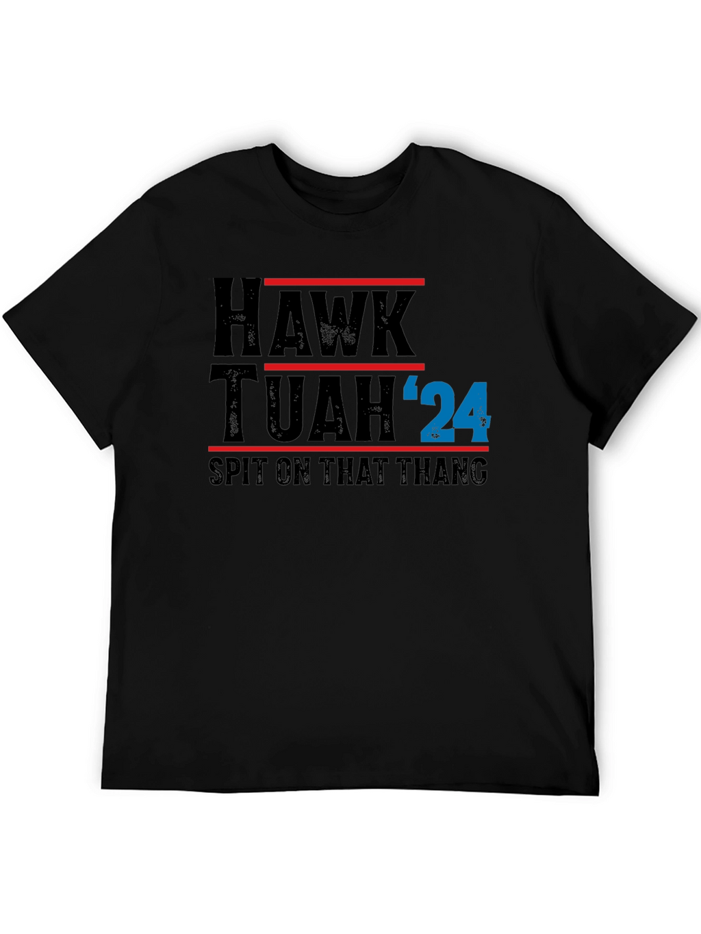 Hawk Tuah 24 Black Graphic T-Shirt