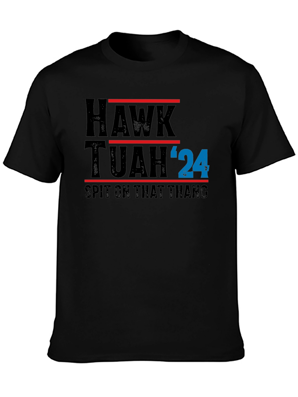 Hawk Tuah 24 Black Graphic T-Shirt