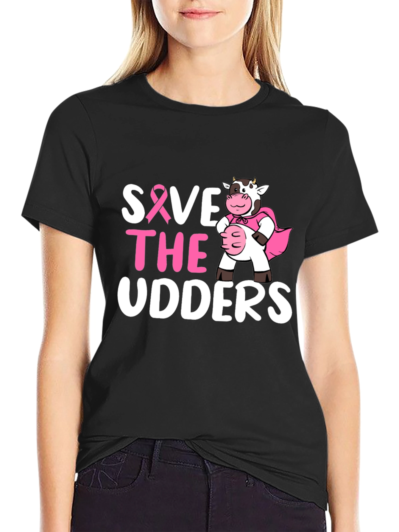 Save the Udders T-Shirt - Breast Cancer Awareness