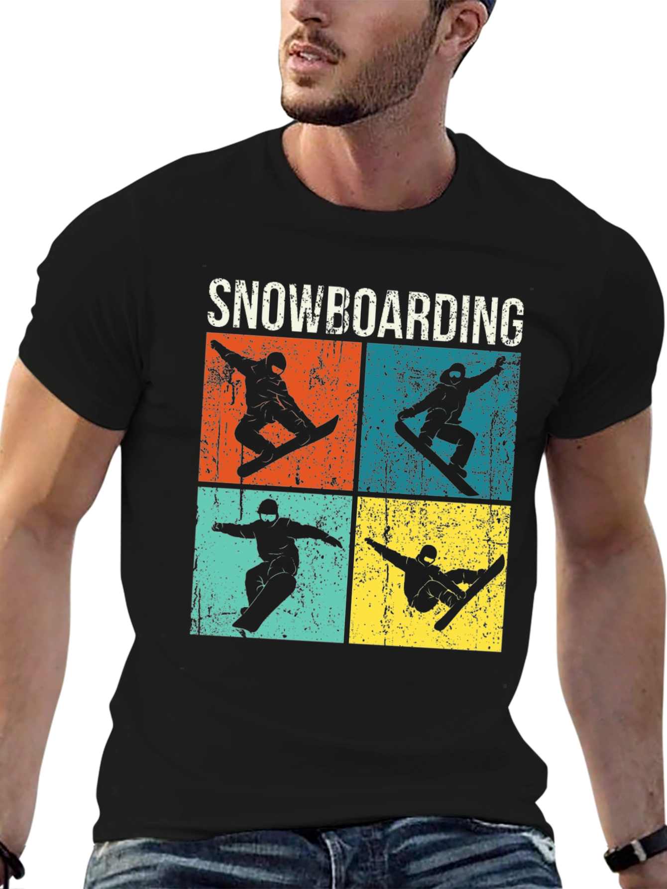 Retro Snowboarding T-Shirt - Vintage Style