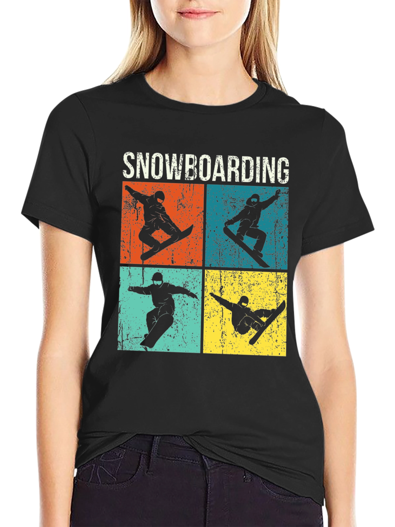Retro Snowboarding T-Shirt - Vintage Style