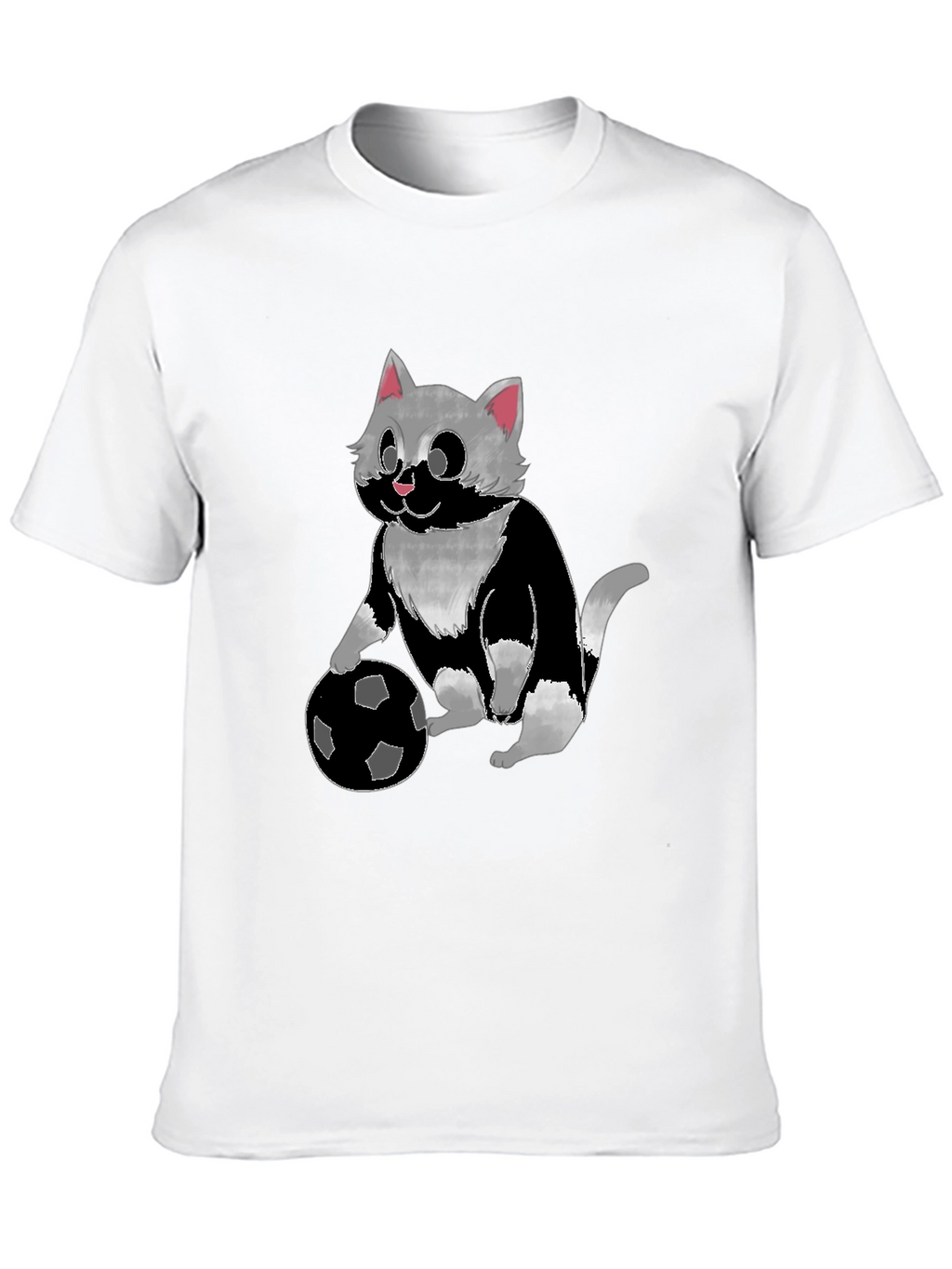 Cat Playing Soccer T-Shirt - Unisex