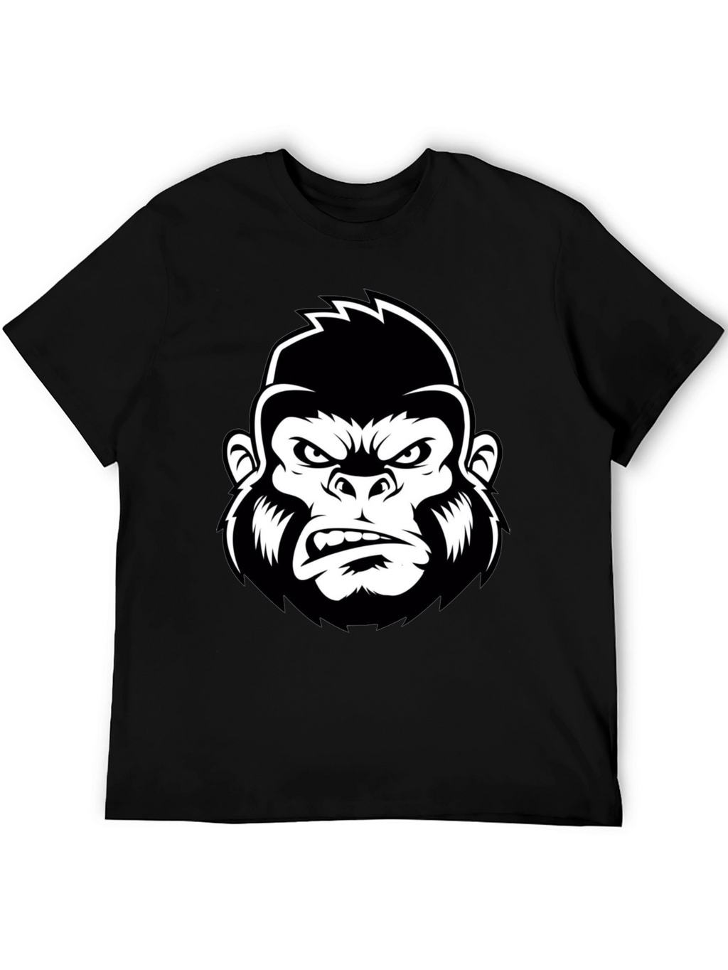 Mens Black Gorilla Graphic Tee