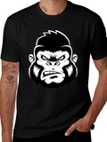 Mens Black Gorilla Graphic Tee