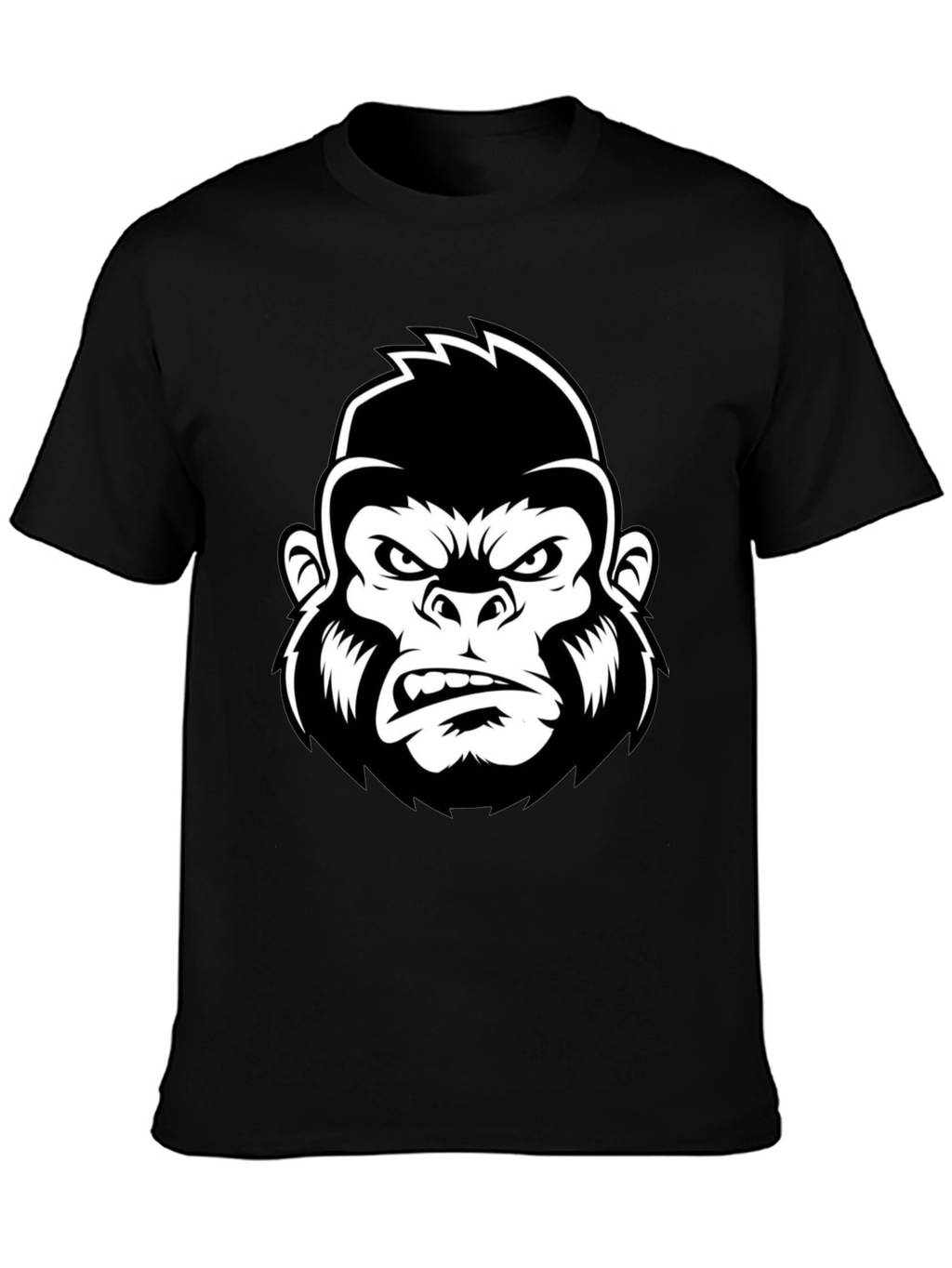 Mens Black Gorilla Graphic Tee