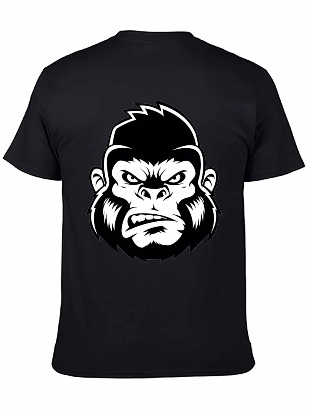 Mens Black Gorilla Graphic Tee