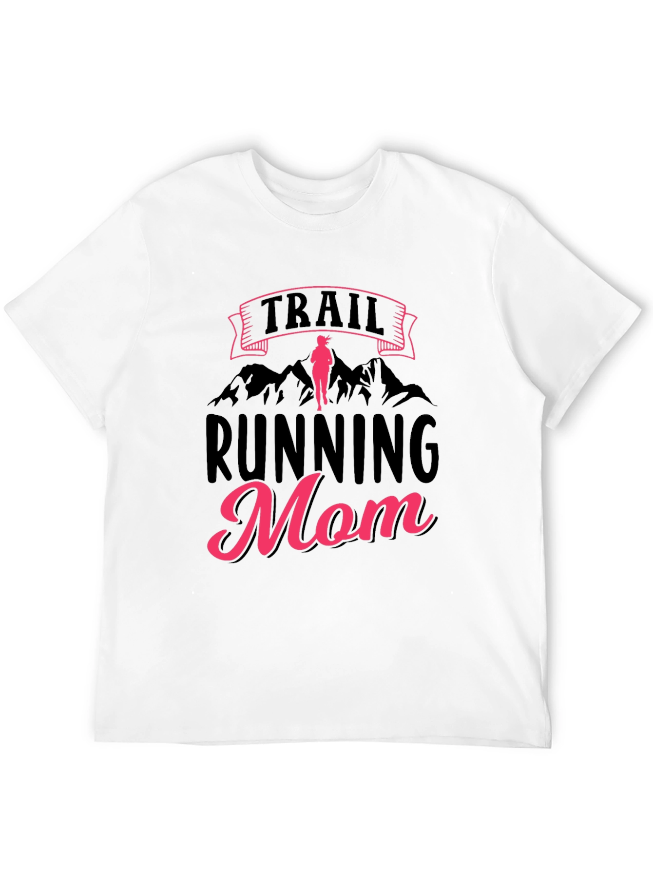 Trail Running Mom Graphic Tee - Black