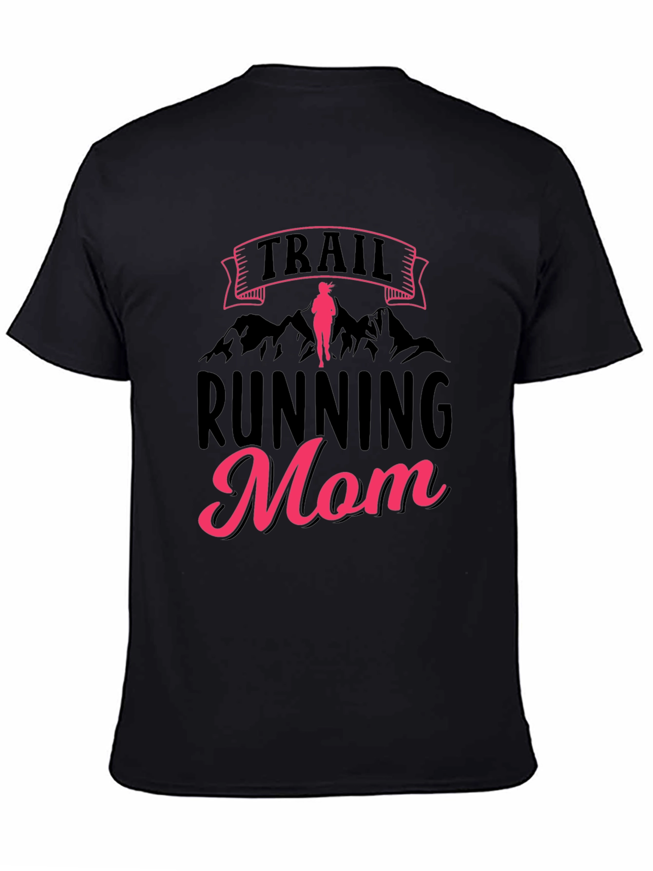 Trail Running Mom Graphic Tee - Black