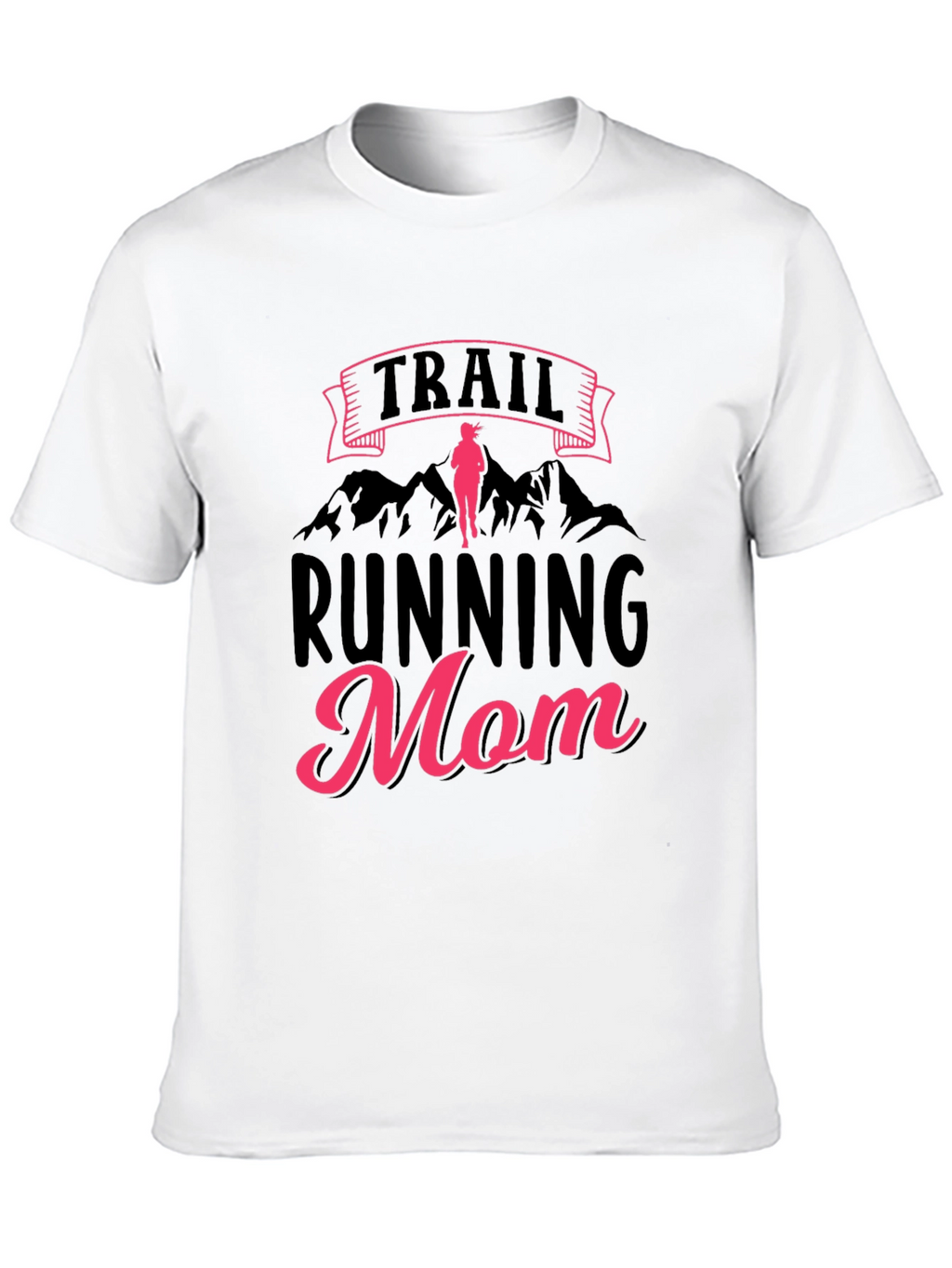 Trail Running Mom Graphic Tee - Black