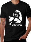 Motivational Yes You Can Graphic T-Shirt