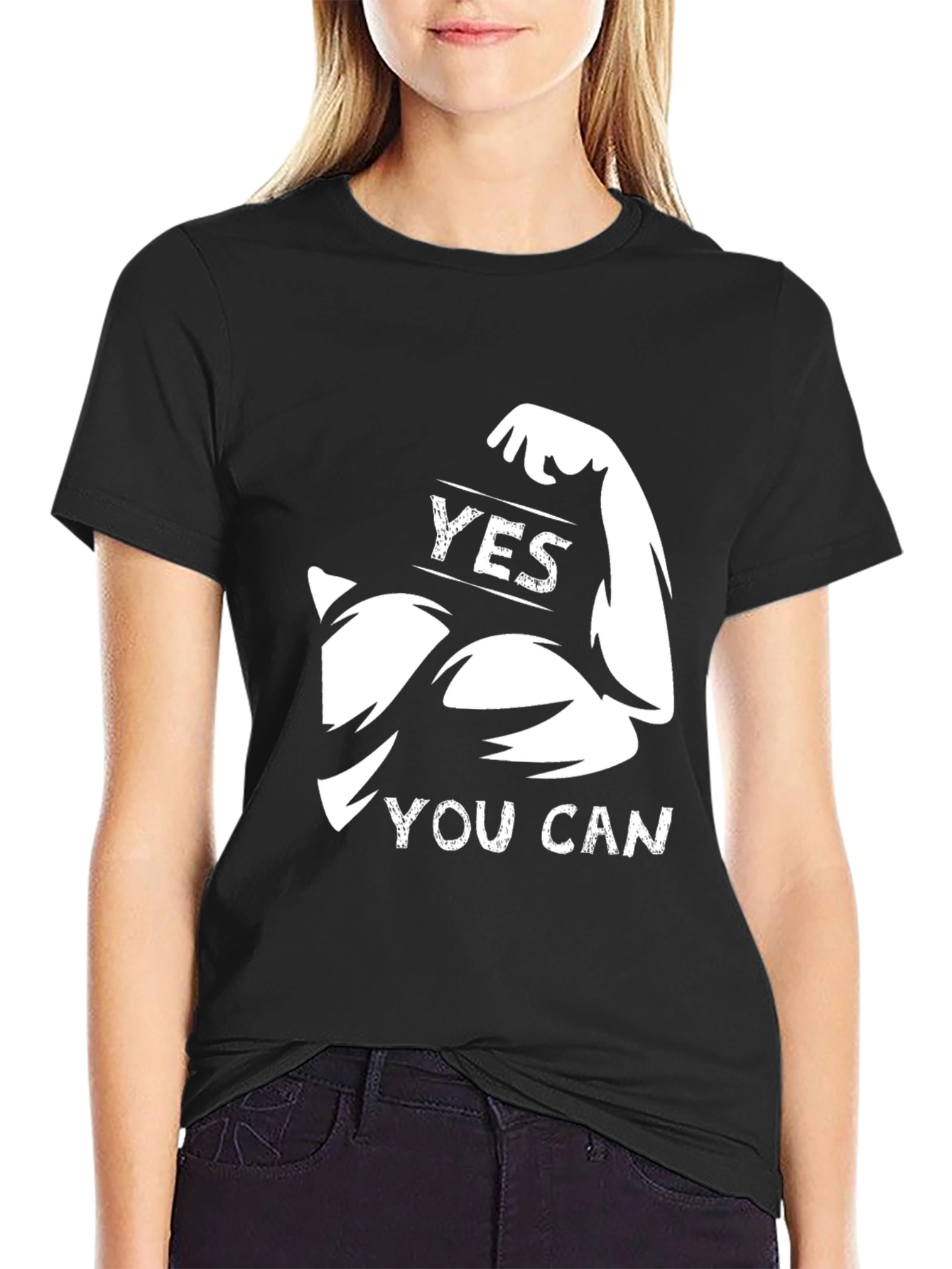 Motivational Yes You Can Graphic T-Shirt