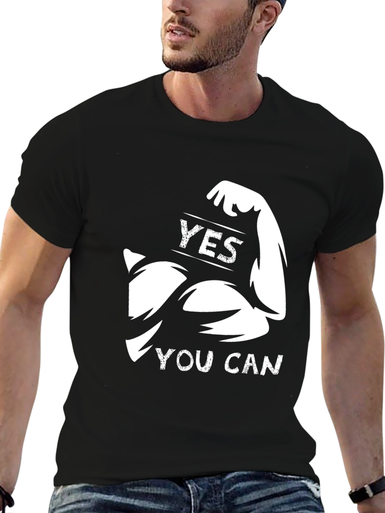 Motivational Yes You Can Graphic T-Shirt