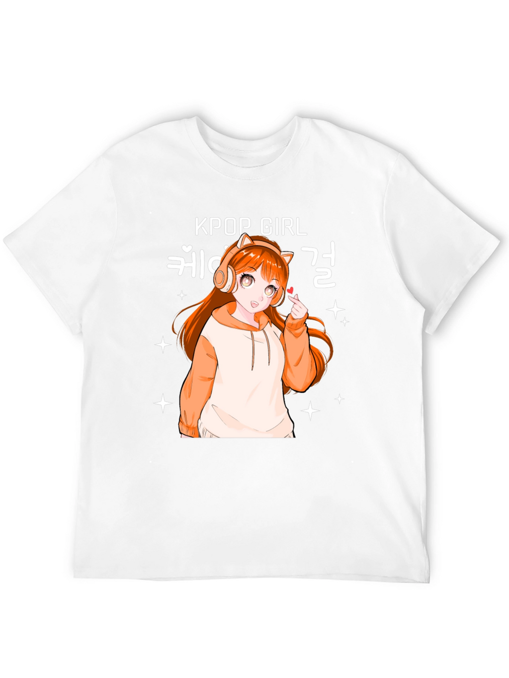 Kpop Girl Anime Graphic Black T-Shirt