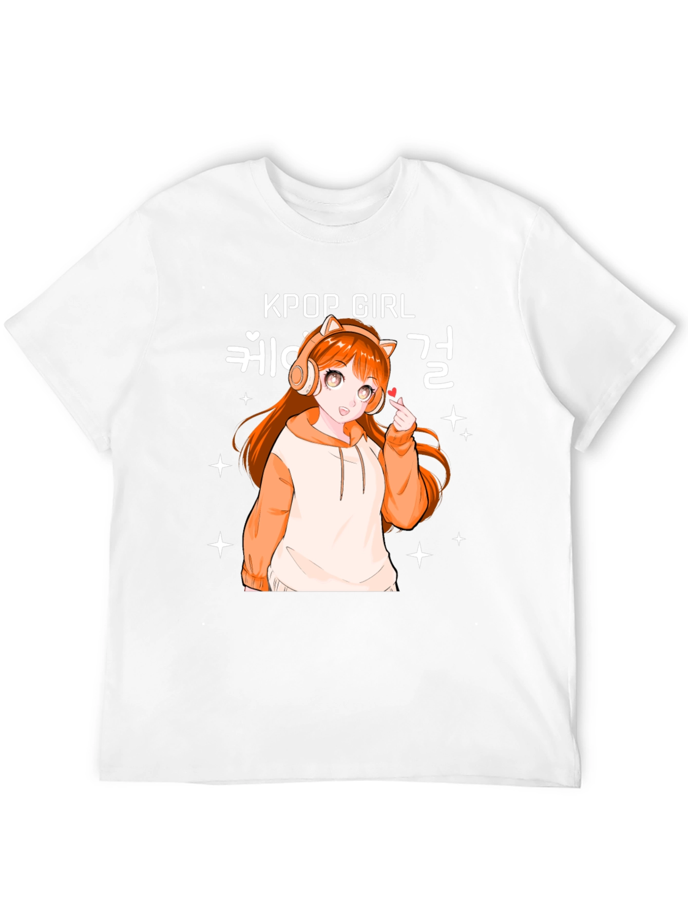 Kpop Girl Anime Graphic Black T-Shirt